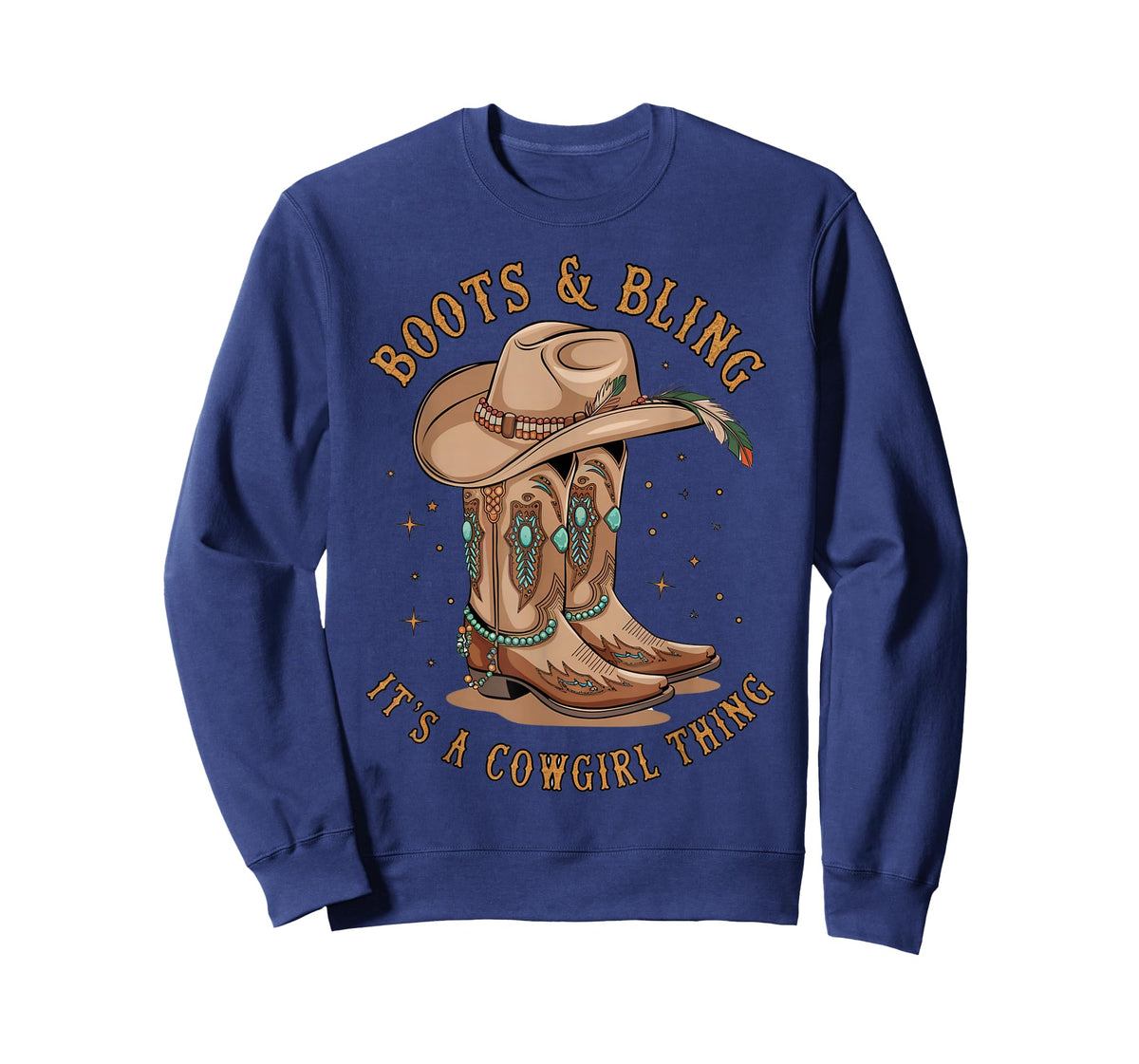 Boots and Bling its a Cowgirl Thing Rodeo Western Country T-Shirt