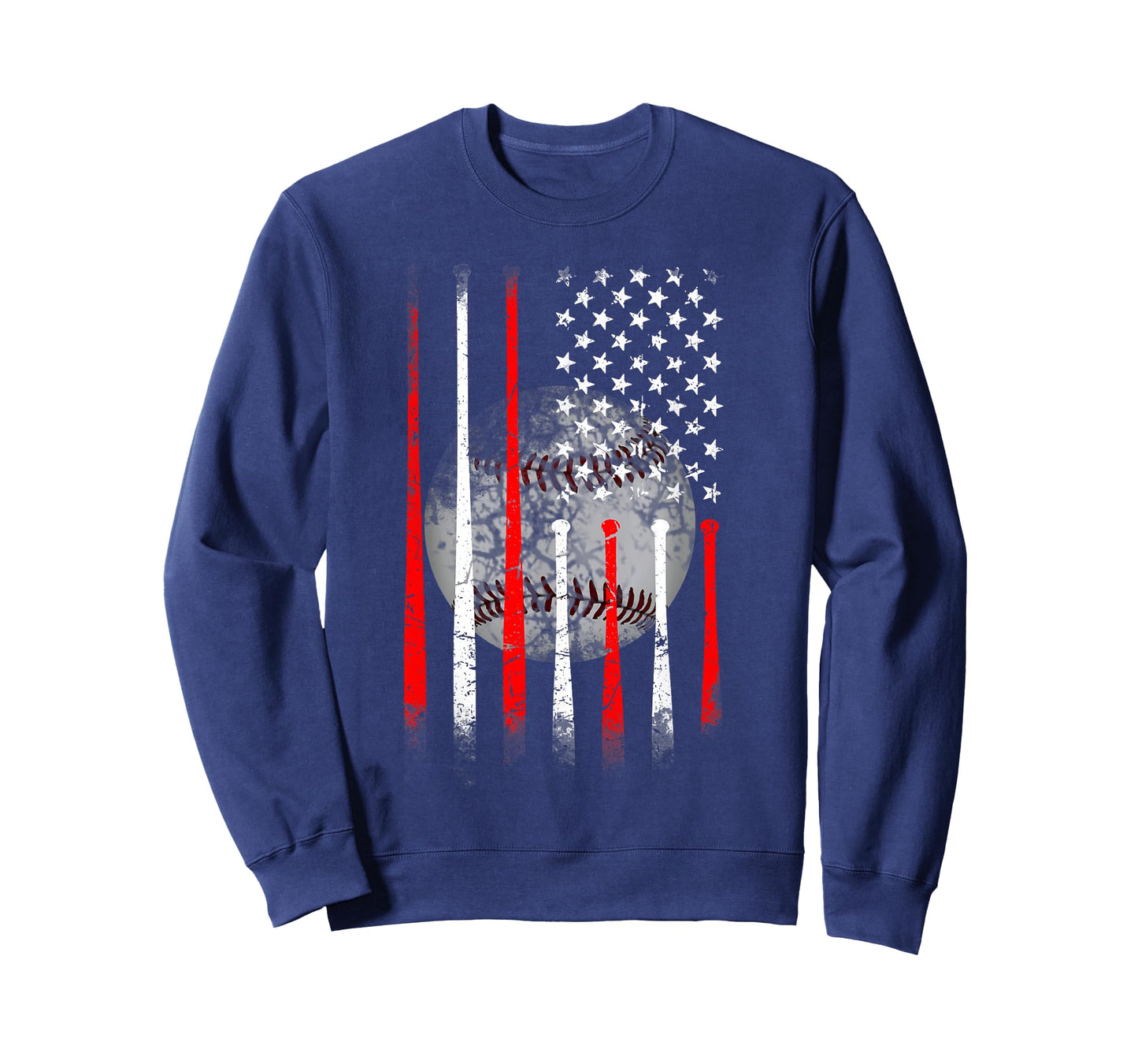 Baseball USA Flag American Flag Vintage T-Shirt