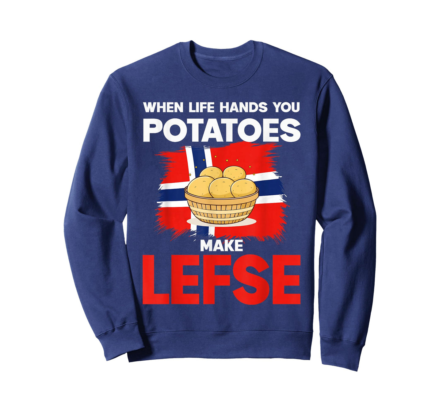 Funny Norway Heritage Norwegian Roots Potatoes Make Lefse T-Shirt