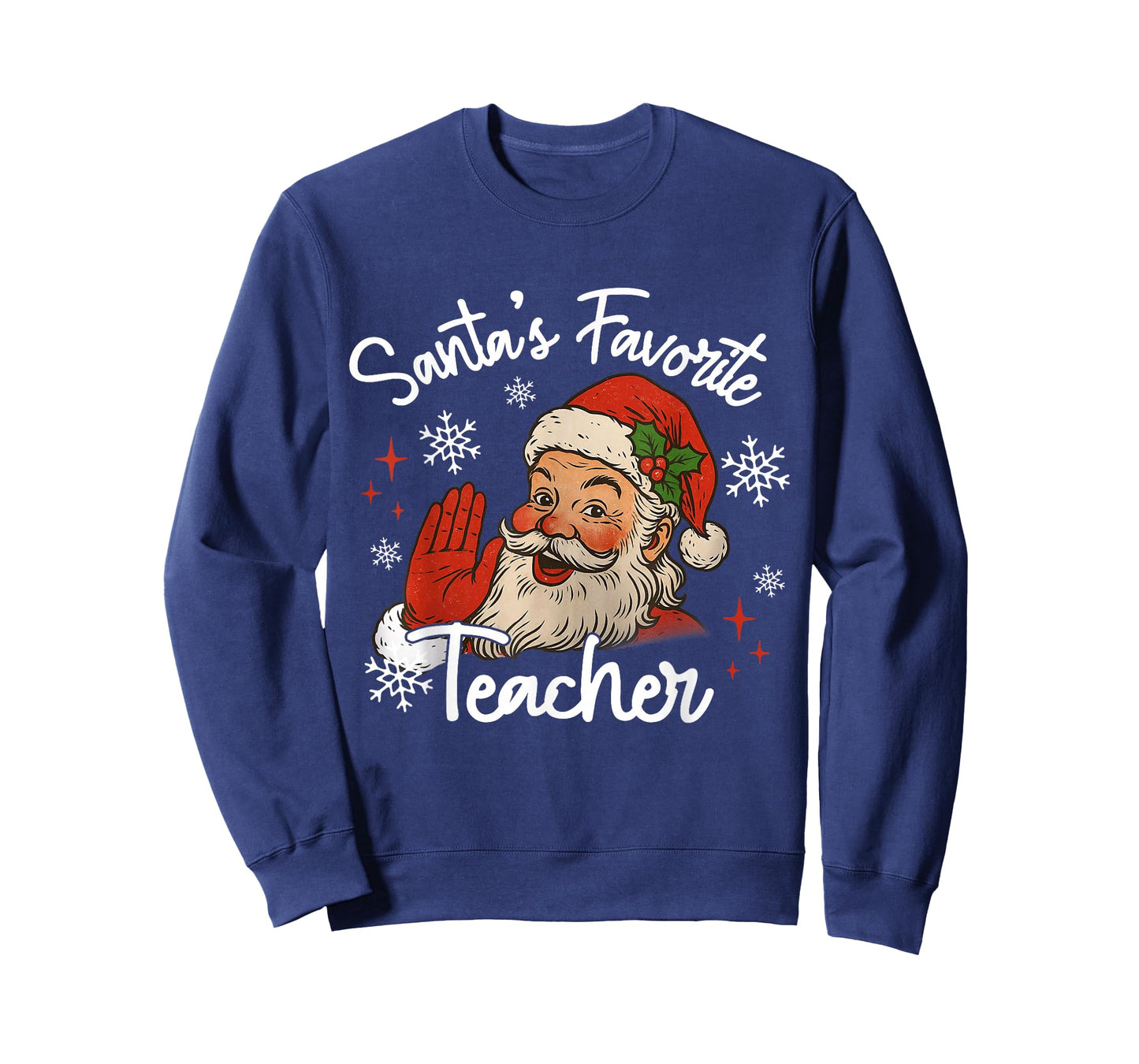Santa's Favorite Teacher Funny Christmas Xmas Santa Claus PJ T-Shirt