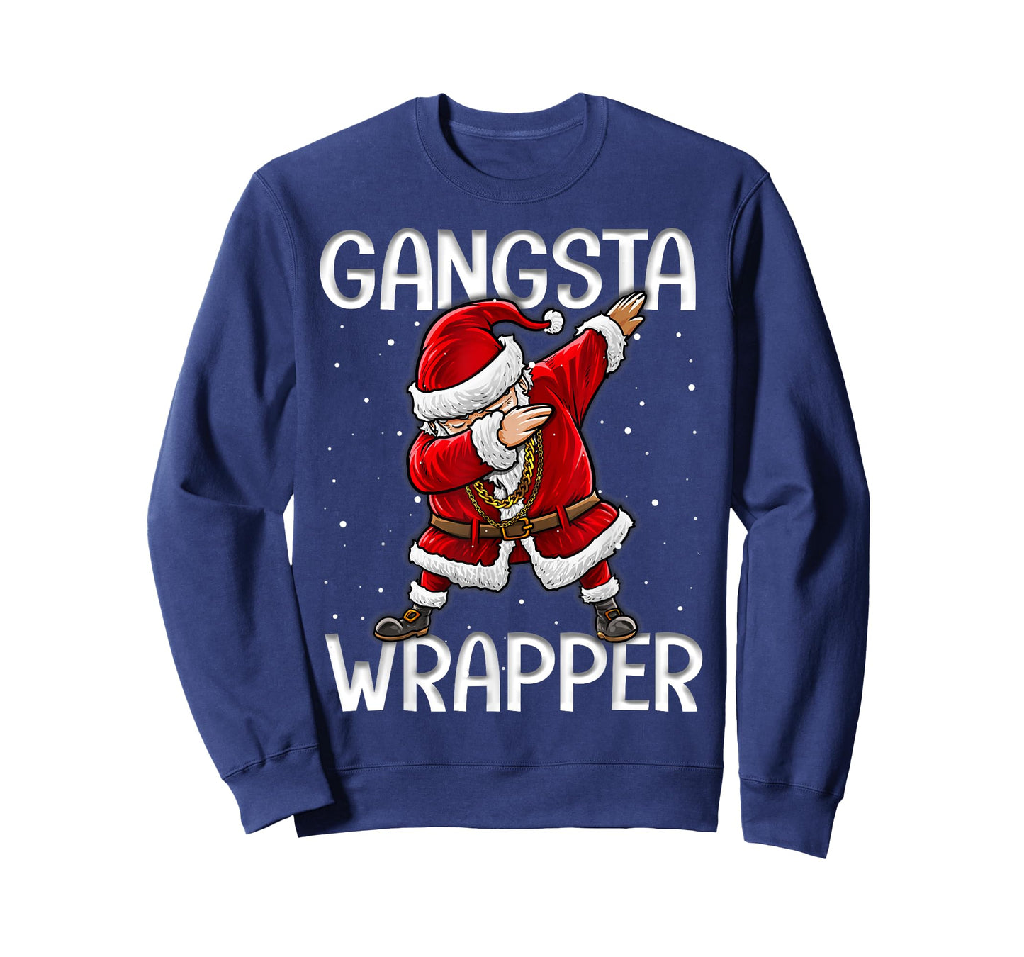Gangsta Wrapper Funny Dabbing Santa Christmas Shirt Men T-Shirt