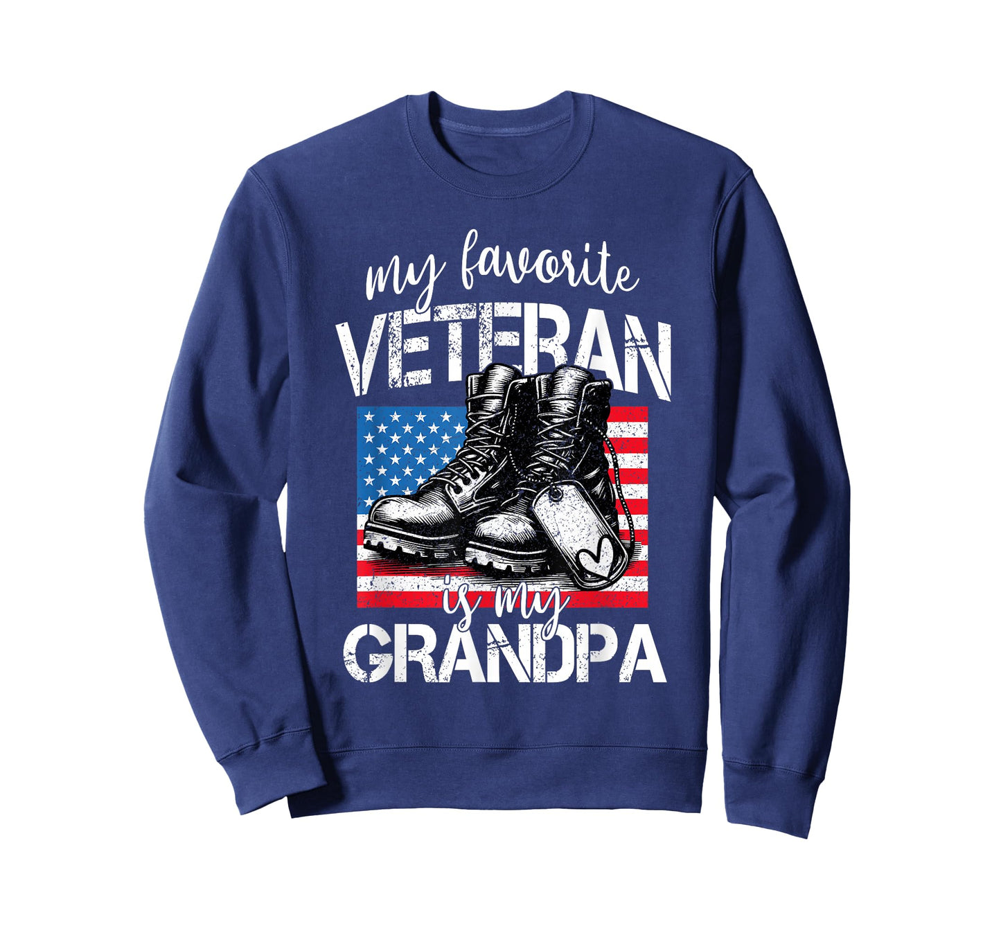 Veterans Day American Flag My Favorite Veteran is My Grandpa T-Shirt