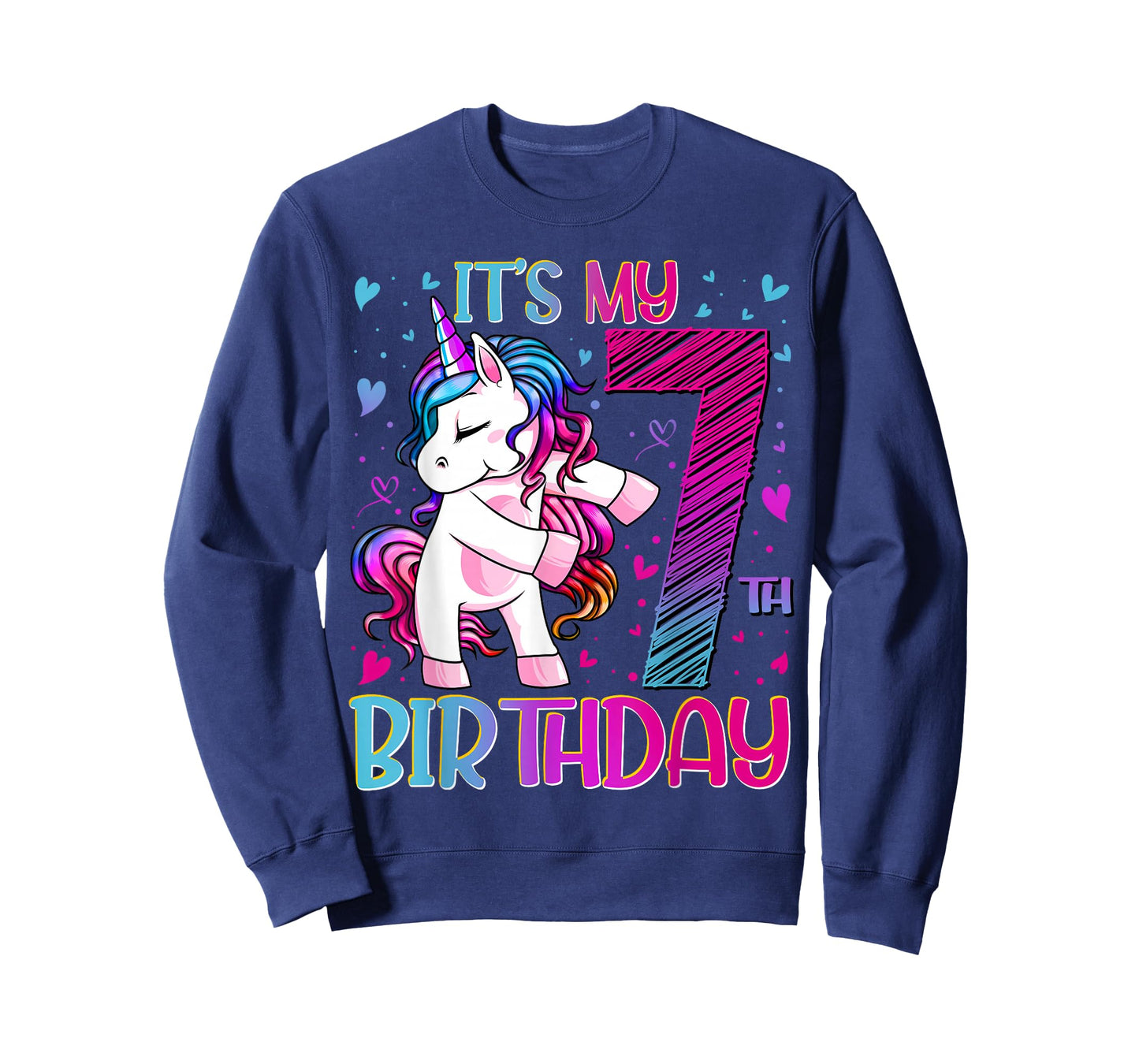 7 Year Old Gifts Unicorn Flossing 7th Birthday Girl Party T-Shirt