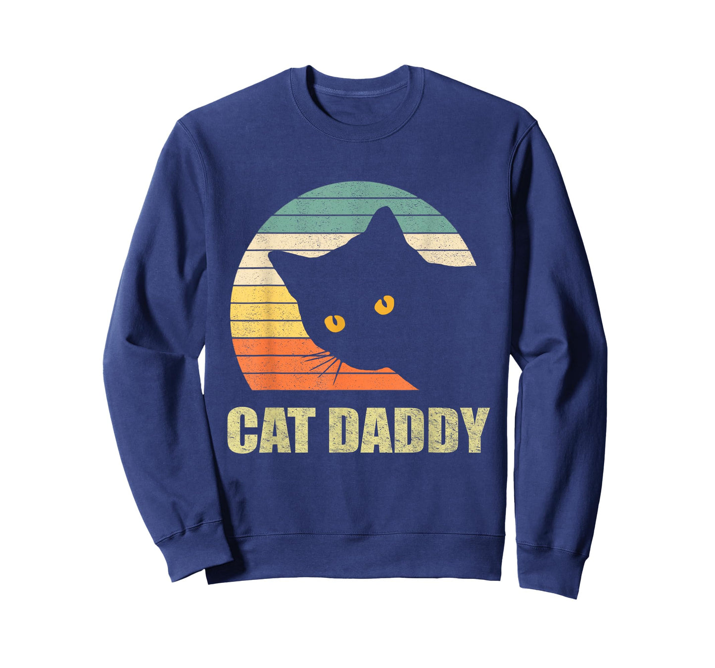 Cat Daddy Vintage Eighties Style Cat Retro Distressed T-Shirt