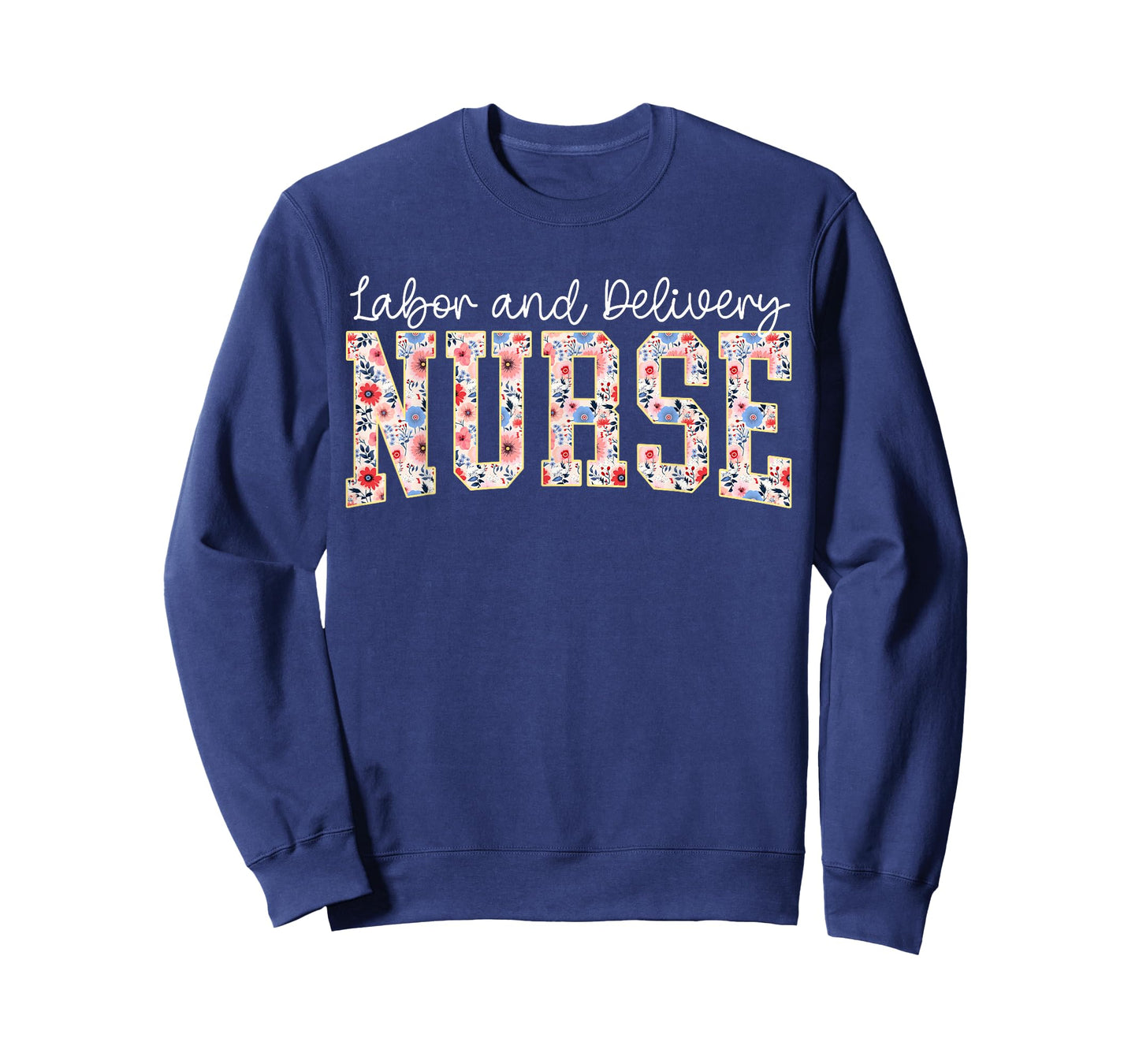 Cute Labor and Delivery Nurse Groovy L&D Nurse Floral T-Shirt