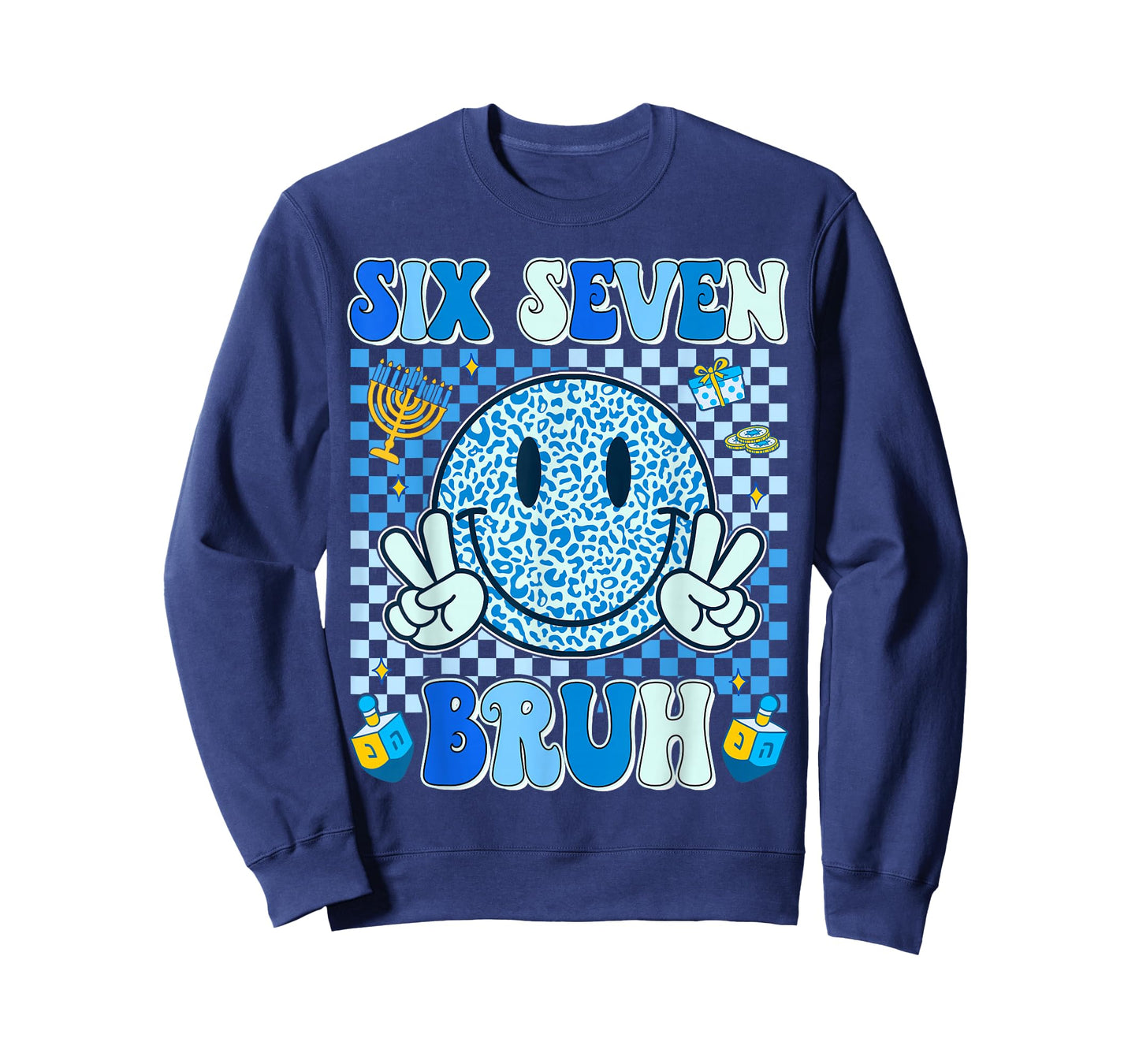 67 Hanukkah Six Seven Bruh Chanukah Dreidel Dabbing 6 7 Meme T-Shirt