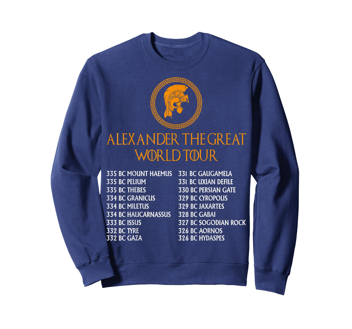 Ancient Greek History, Alexander The Great World Tour T-Shirt Small