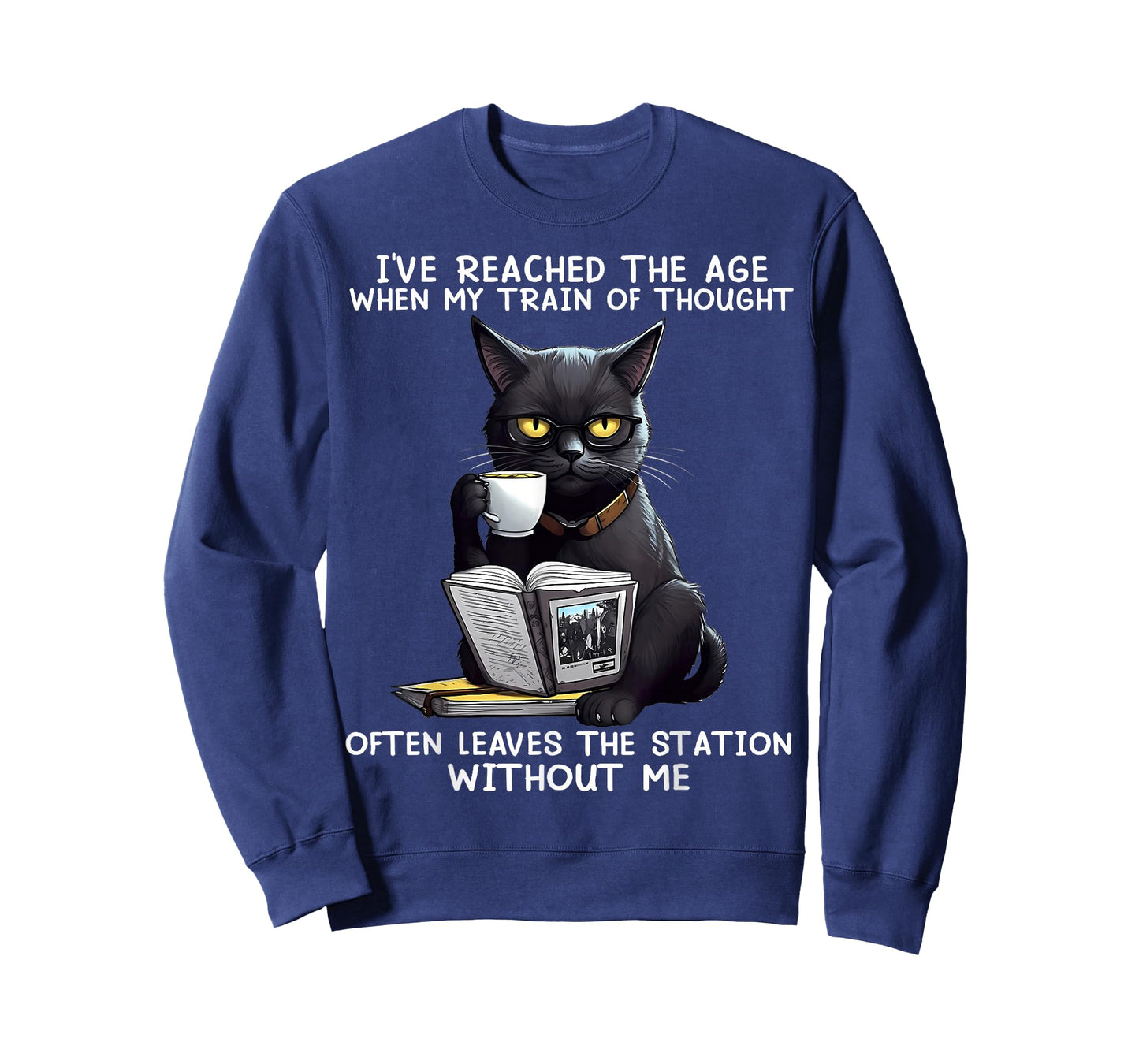 Cat I've Reached The Age When My Train of Thought Men Women T-Shirt