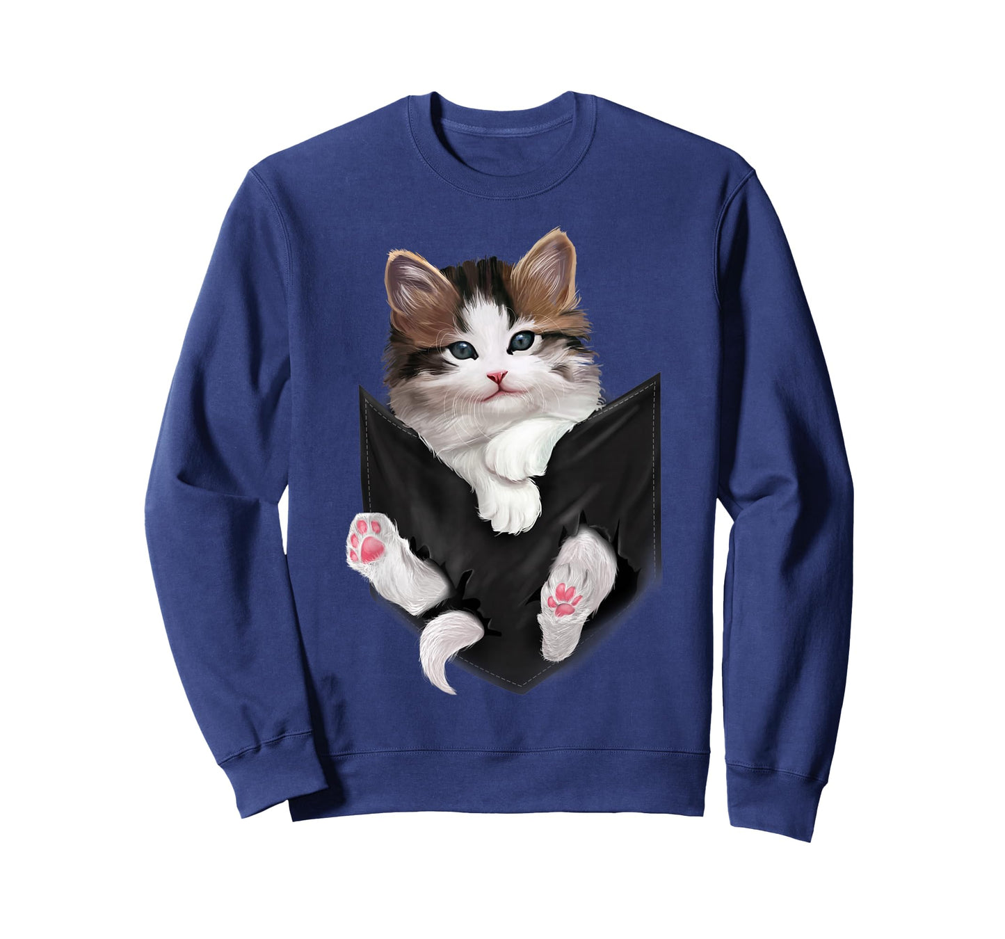 Cute White Kitty in Pocket T-Shirt Cats Tee Shirt Gifts T-Shirt
