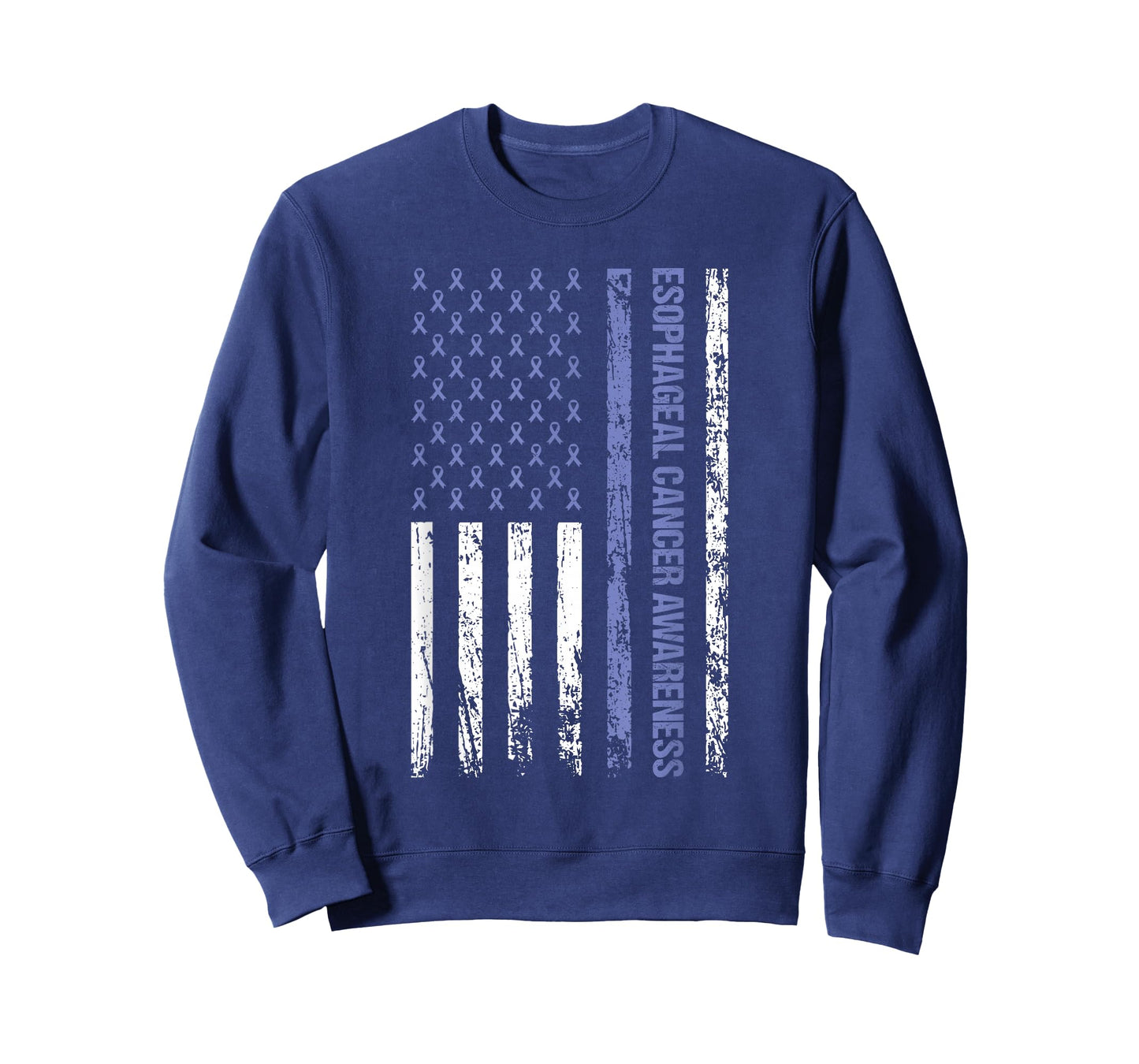 Esophageal Cancer Awareness US American Flag For Women Men T-Shirt