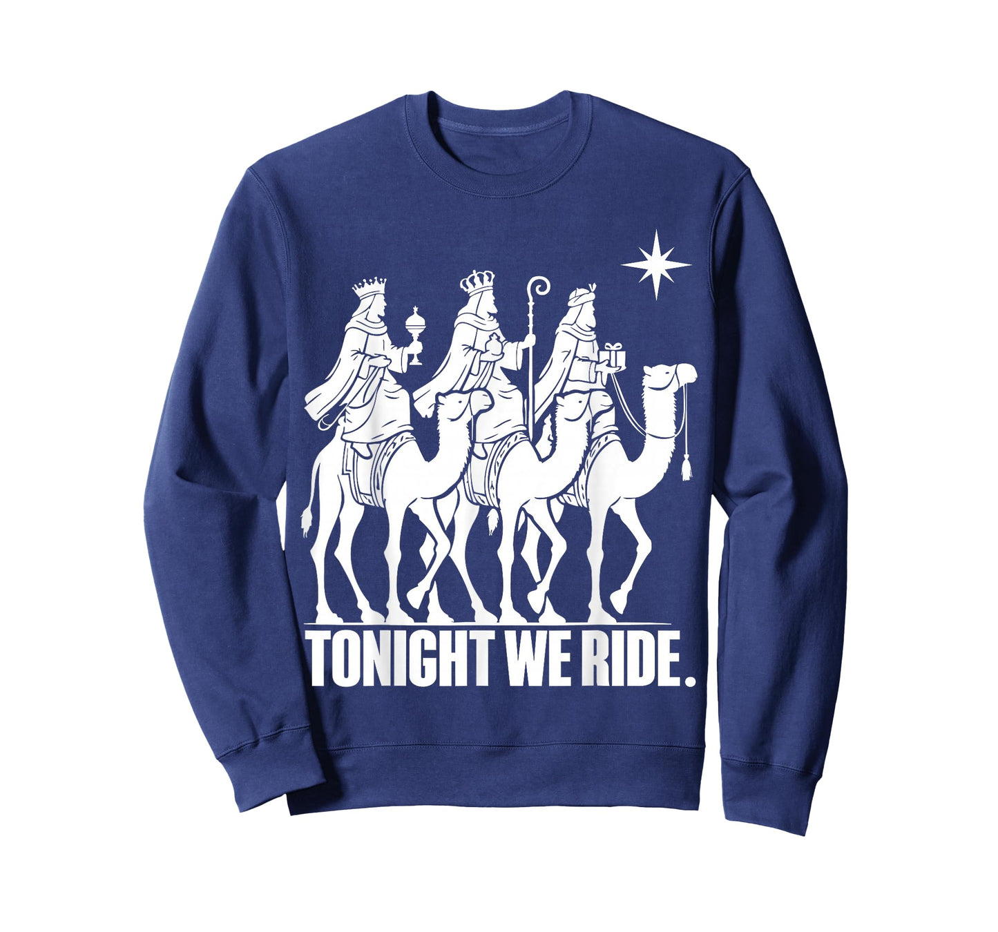Three Wise Men Tonight We Ride Christmas Nativity T-Shirt