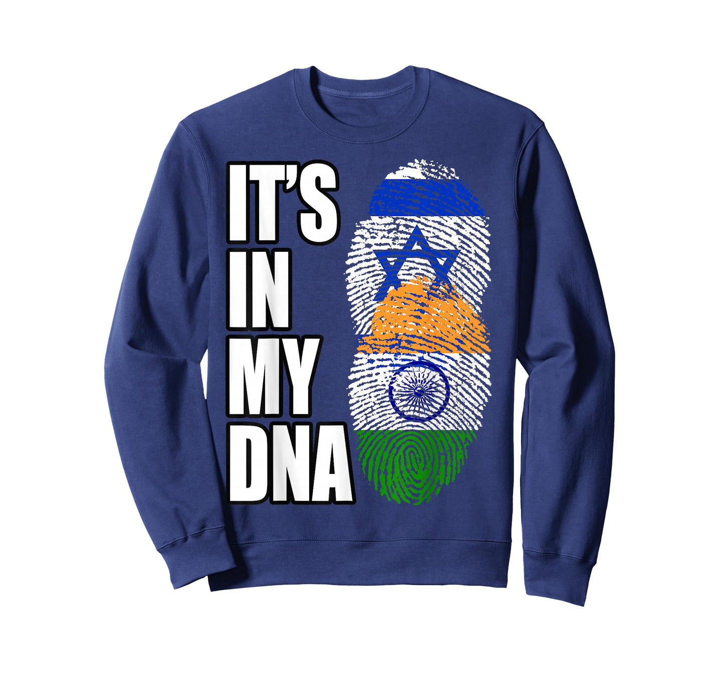 Indian And Israeli Mix DNA Flag Heritage T-Shirt