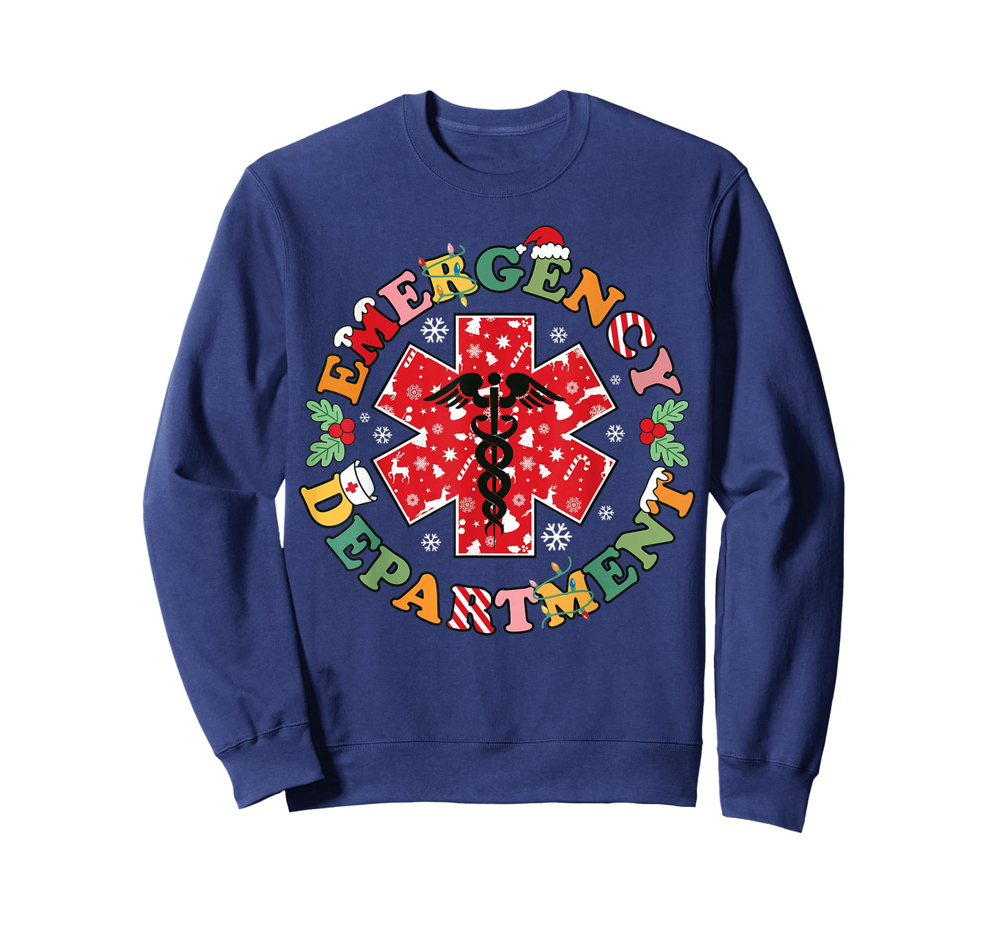 Cute Emergency Department Christmas ER Nurse Santa T-Shirt