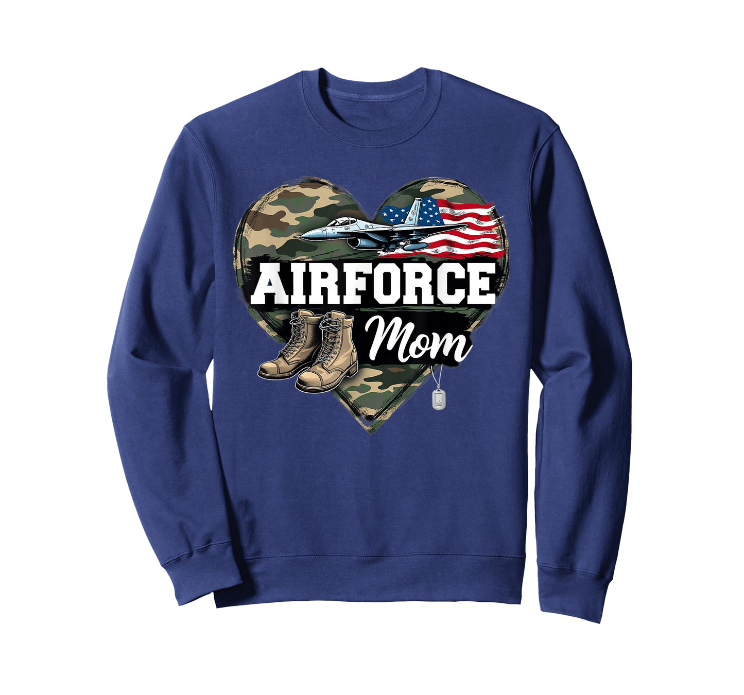 Air Force Mom Patriotic American Flag T-Shirt