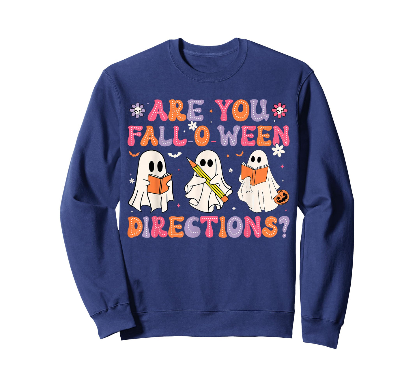 are You Fall O Ween Directions Teacher Halloween Ghost T-Shirt
