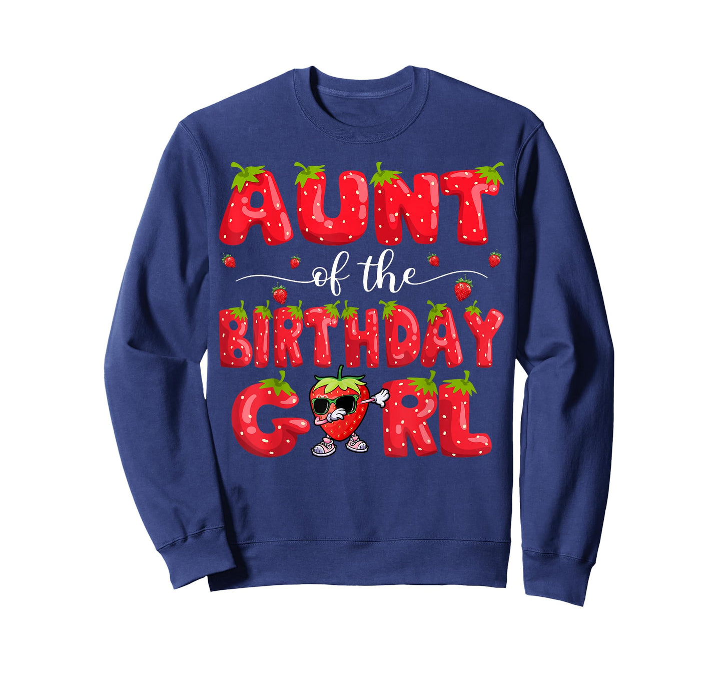 Aunt Of The Birthday Girl Strawberry Dabbing Family T-Shirt