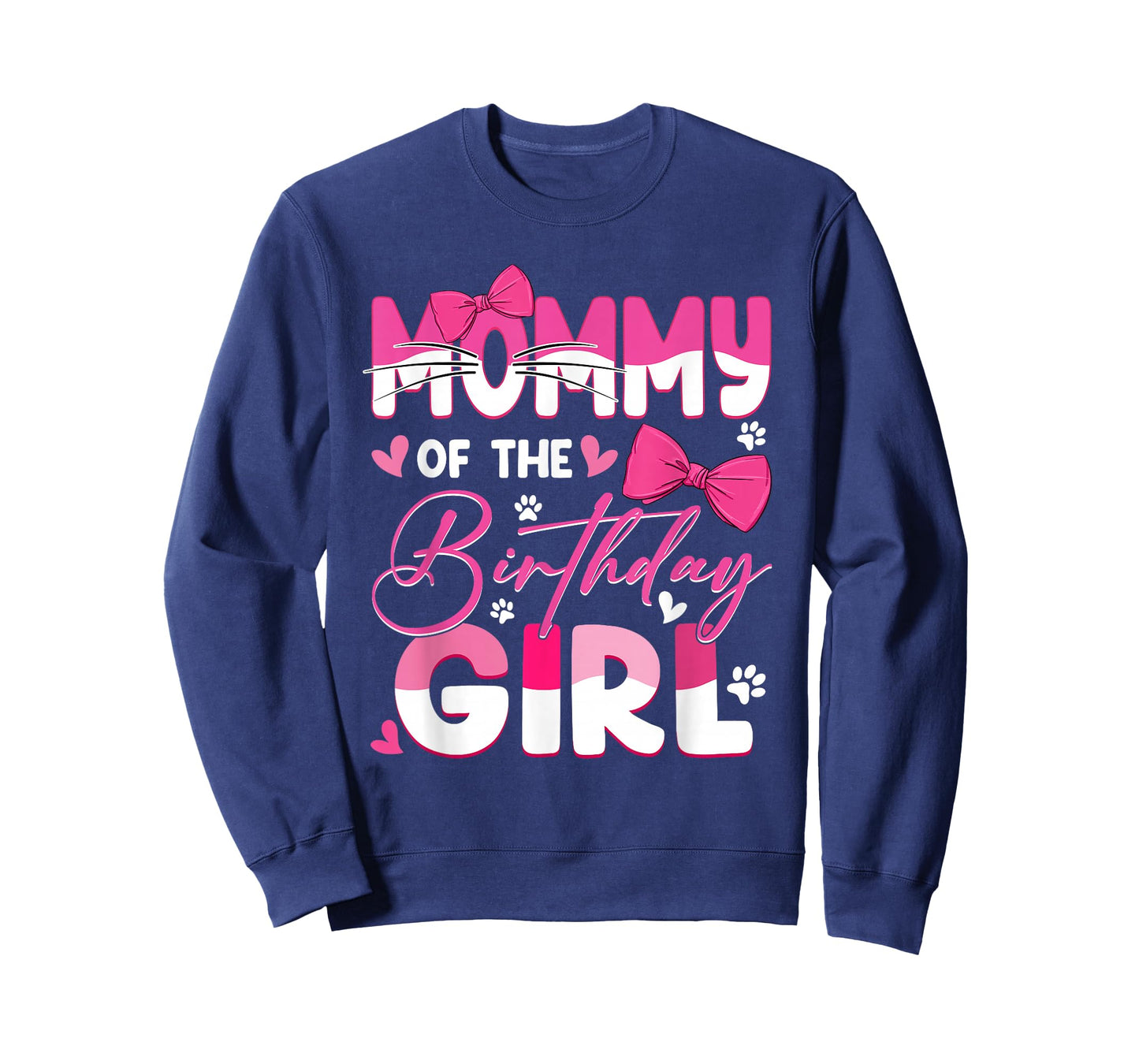 Mommy of The Birthday Girl Cat Kitty Family Matching T-Shirt