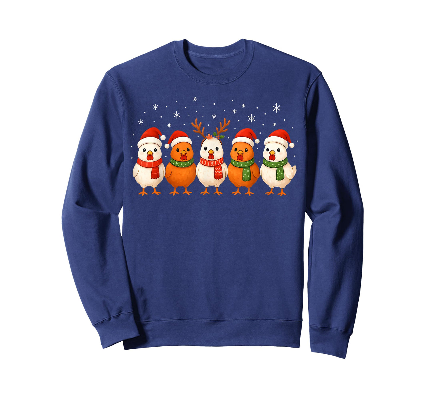 Christmas Lights Chicken Santa Kawaii Xmas Tree Holiday T-Shirt