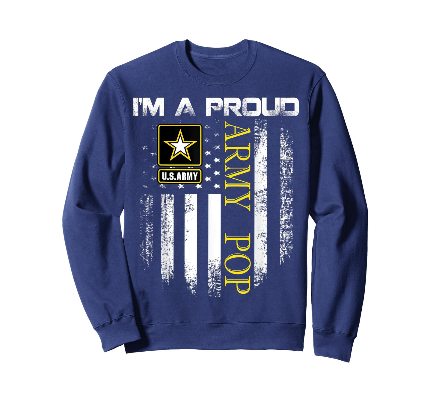 Vintage I'm A Proud Army Pop With American Flag Gift T-Shirt