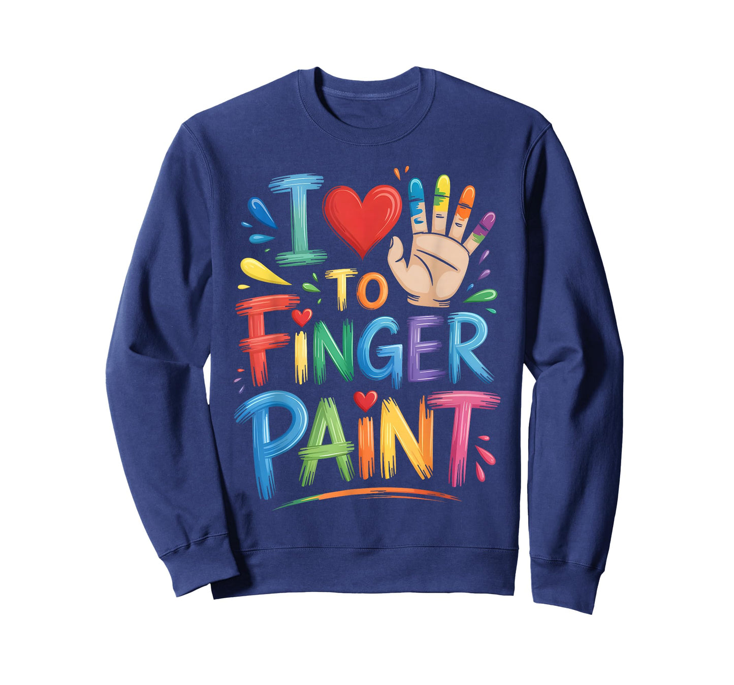 I Love to Finger Paint Couples Art Teacher Finger Painting T-Shirt