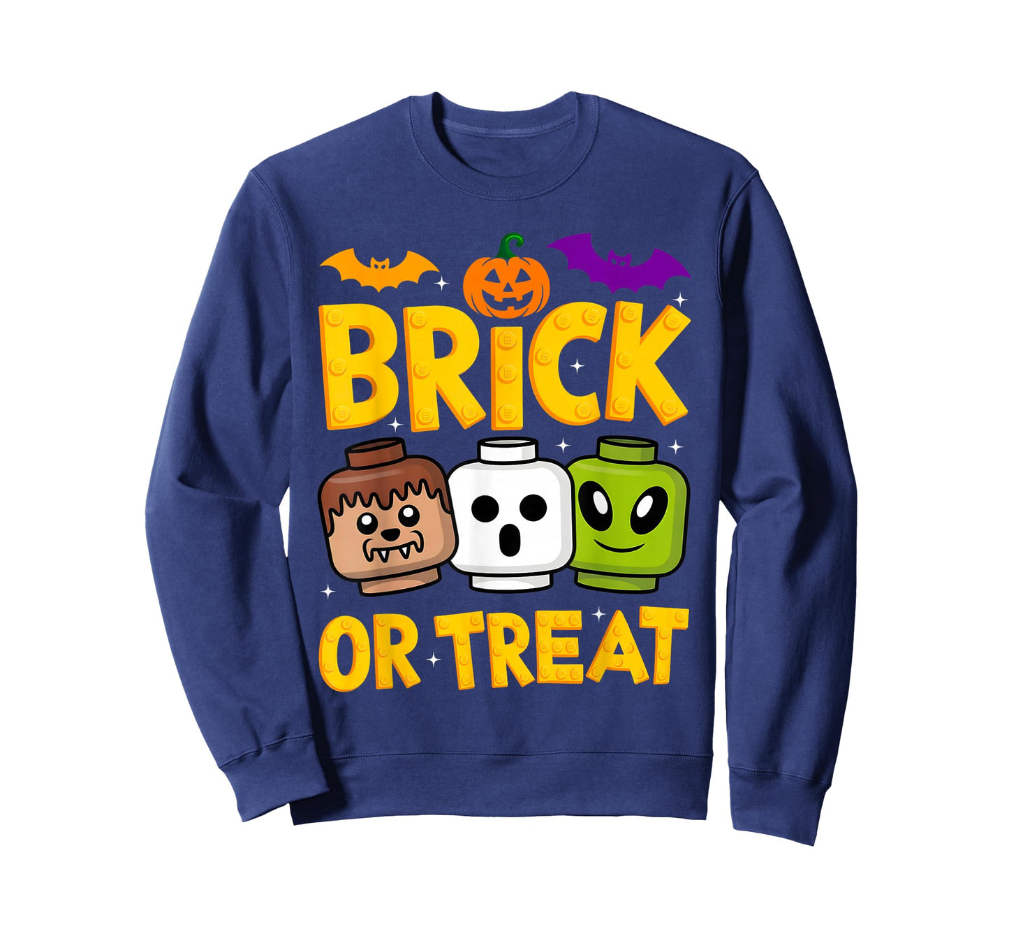Brick or Treat Halloween Master Builder Blocks Building Kids T-Shirt