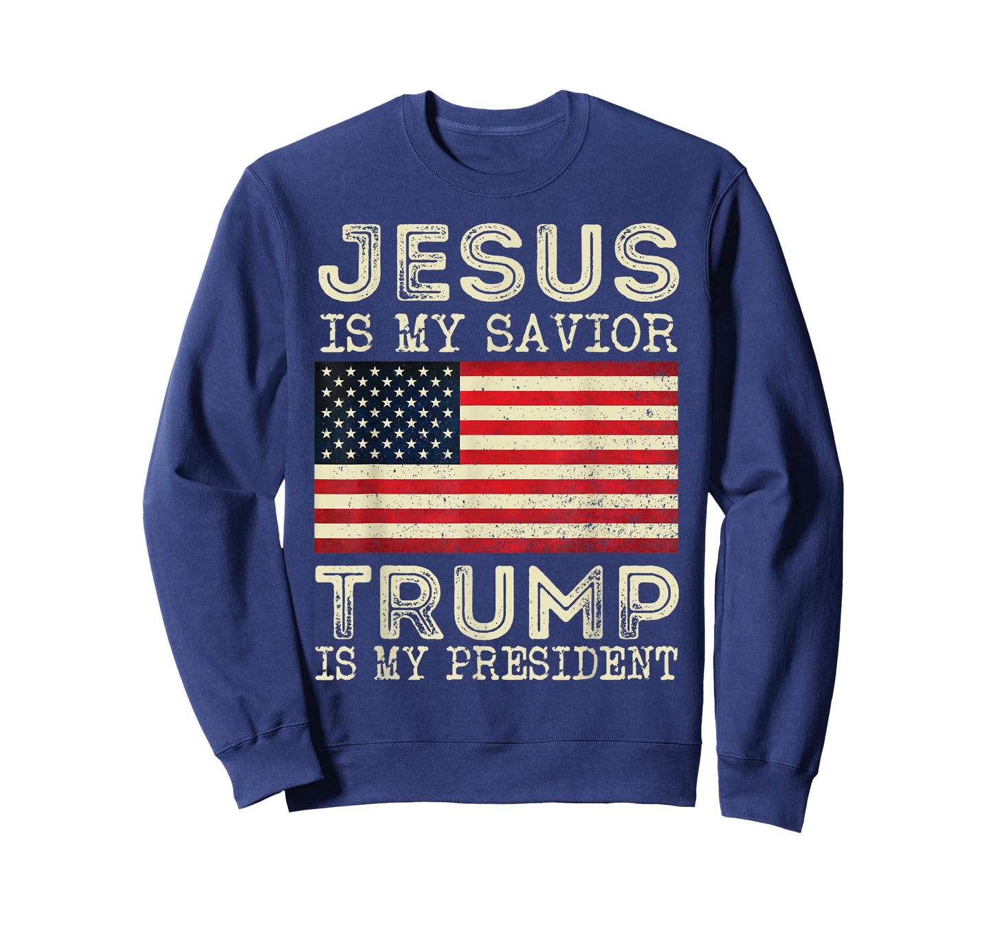 Jesus Is My Savior Trump 2024 President Vintage American T-Shirt