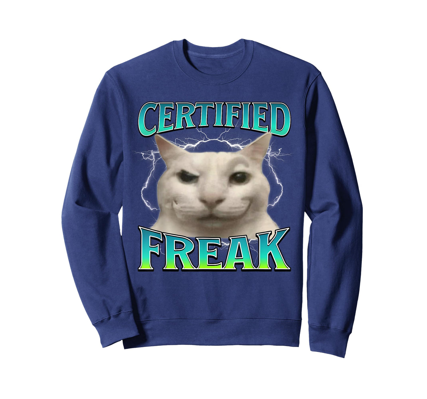 Certified Freak Funny Cat Meme Cursed Silly Staring Cat T-Shirt