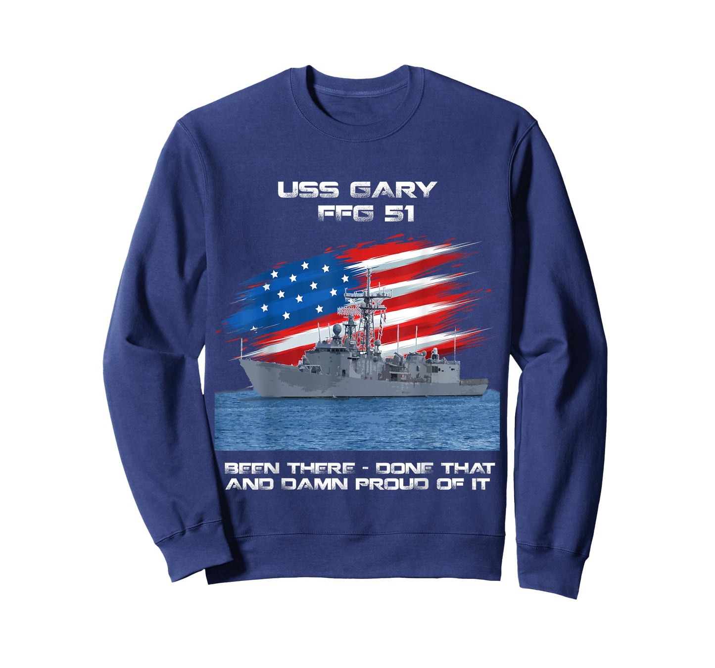 USS Gary FFG-51 Class Frigate American Flag Veteran T-Shirt