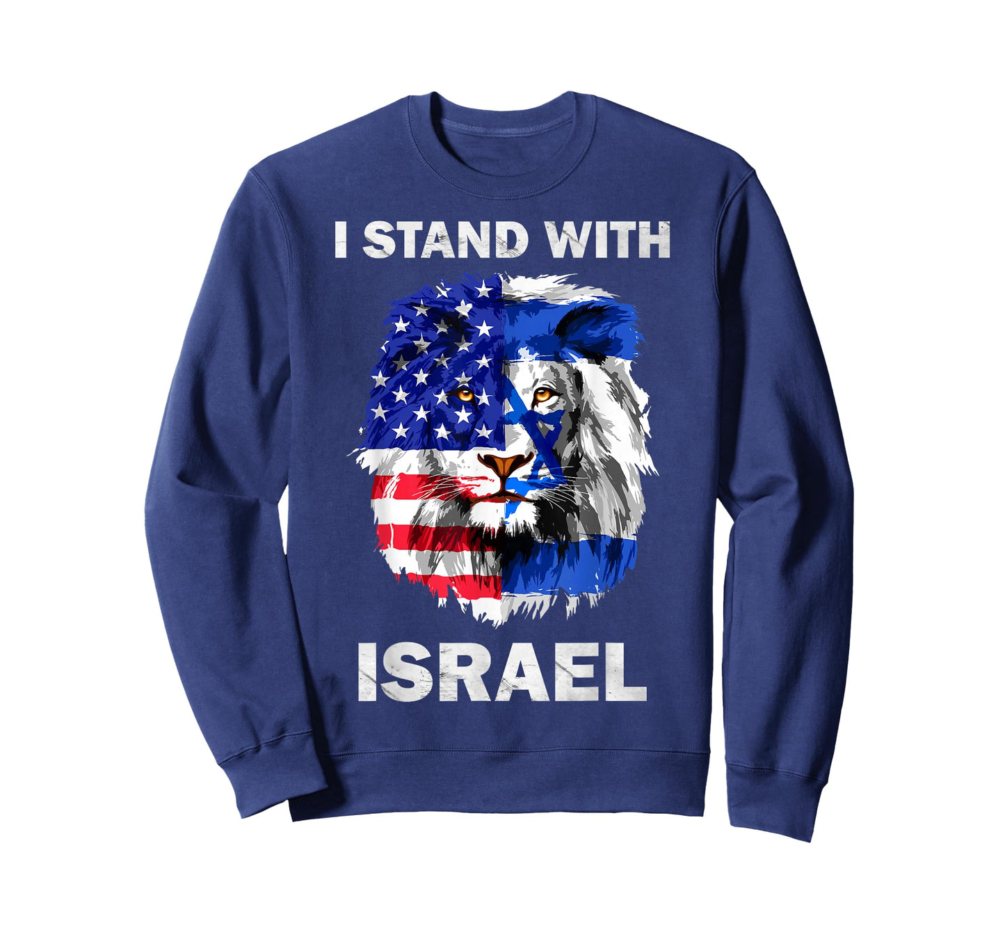 Israel and USA Flag Lion | I Stand with Israel T-Shirt