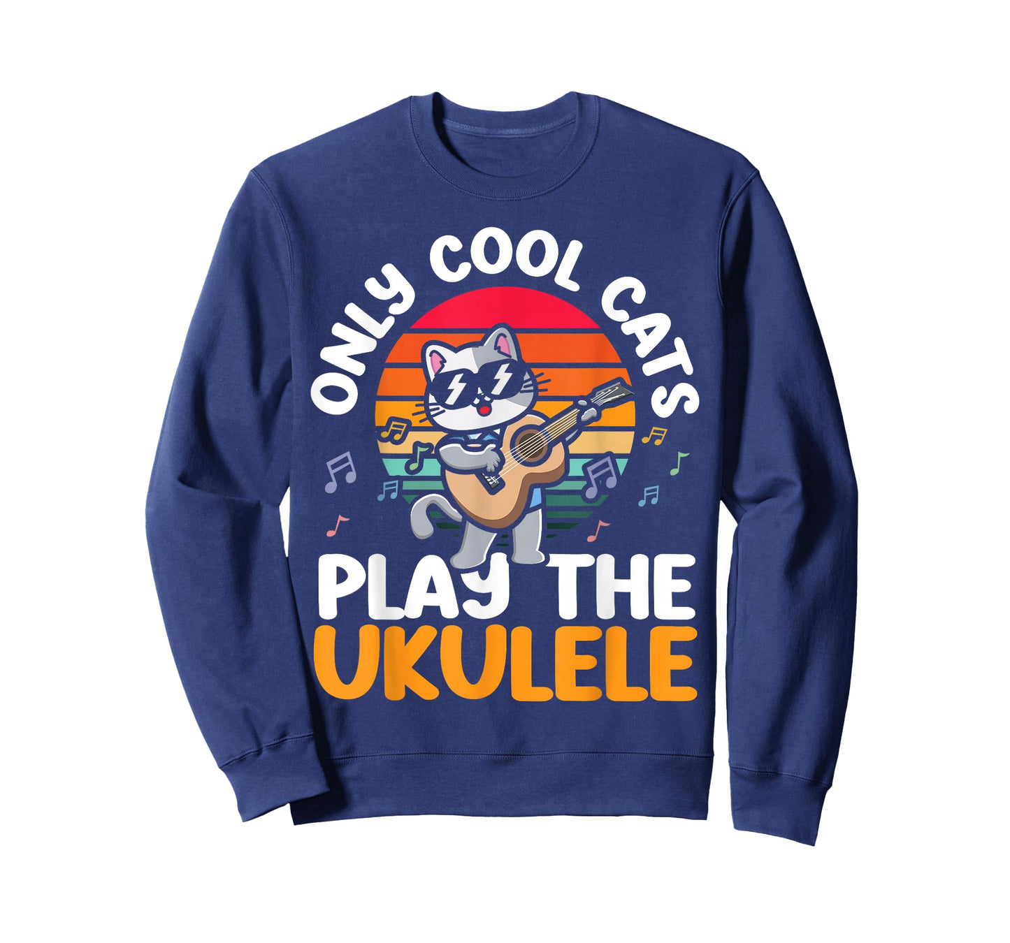 Hawaiian Ukulele Uke Cat Only Cool Cats Play The Ukulele T-Shirt