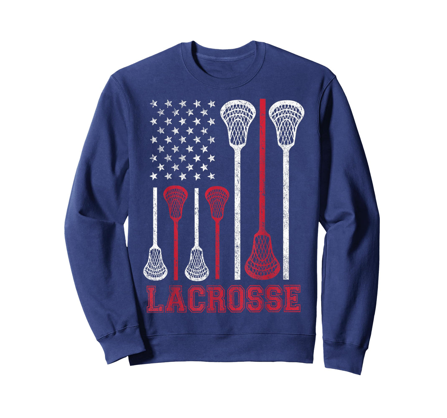 Lacrosse American Flag Lax Men Women Boys Girls Gifts T-Shirt
