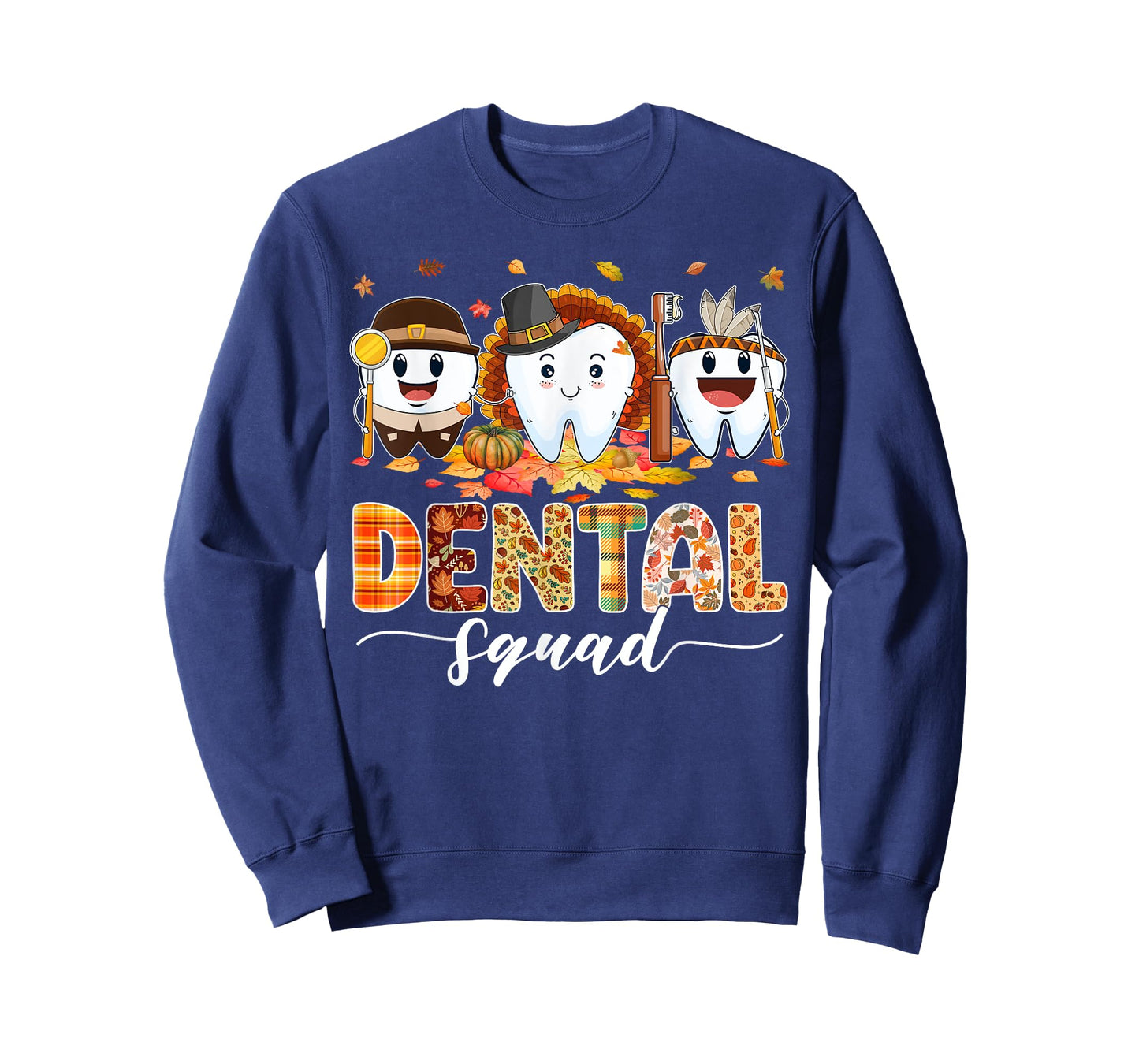 Cute Dental Squad Turkey Teeth Dental Assistant Thanksgiving T-Shirt