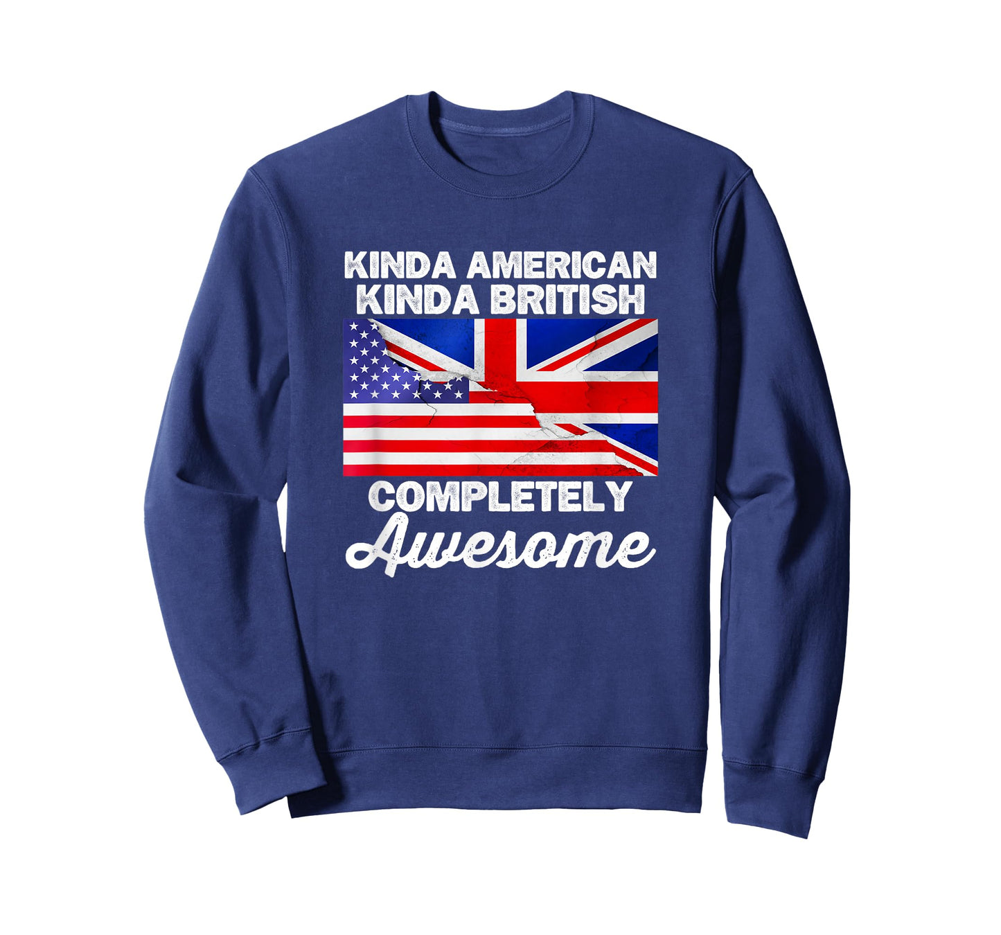 Kinda American Kinda British Dual Citizenship USA UK Flag Us T-Shirt