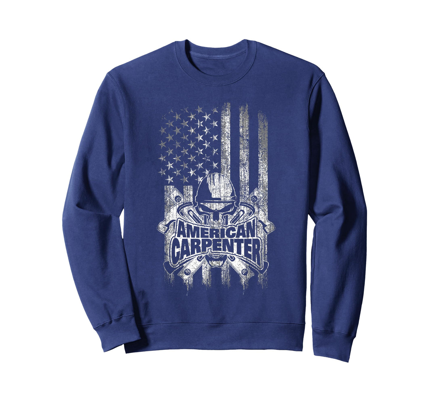 Carpenter American Flag Skull and Hammers T-Shirt