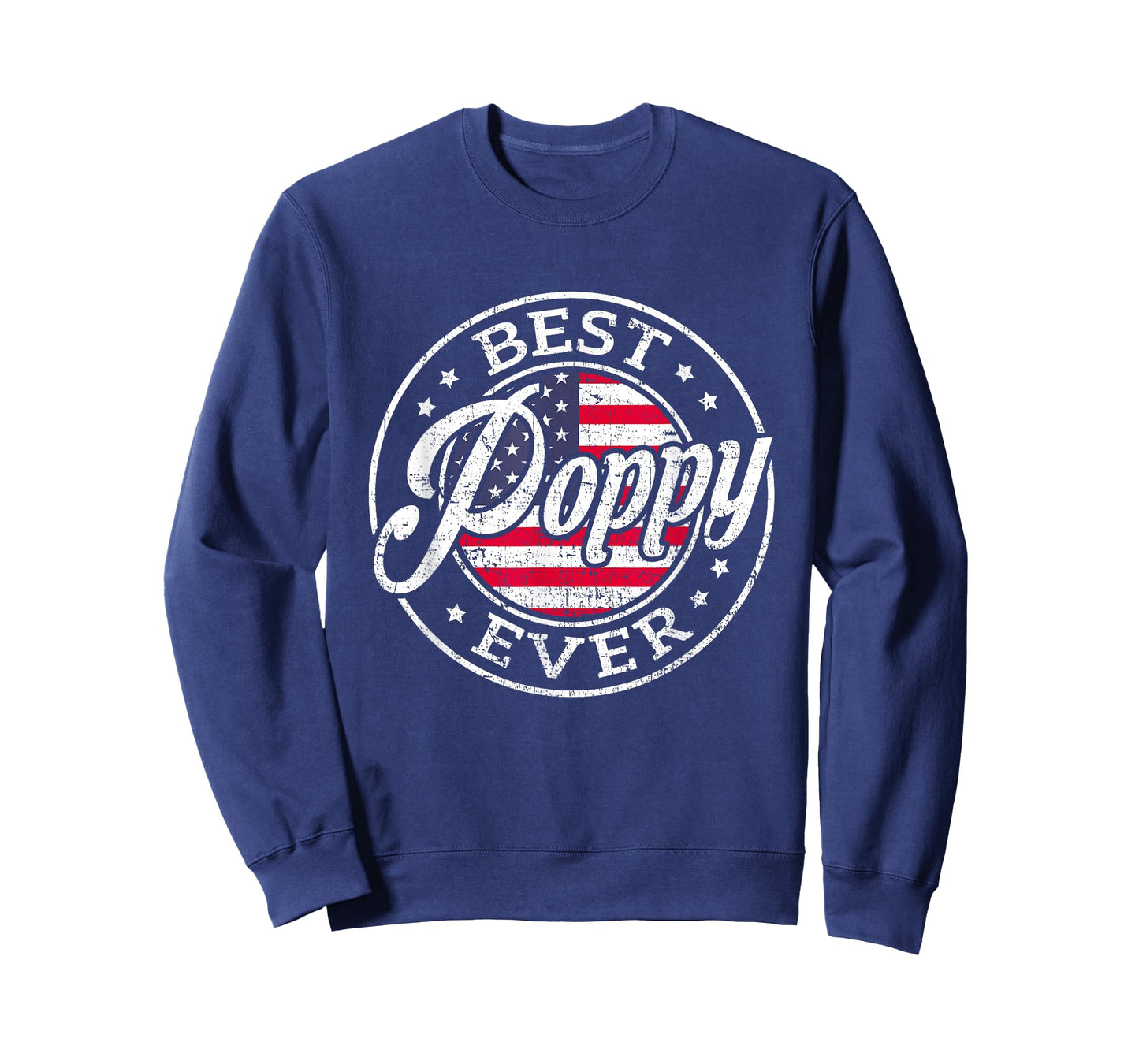 Best Poppy Ever USA Flag Fathers Day Family T-Shirt