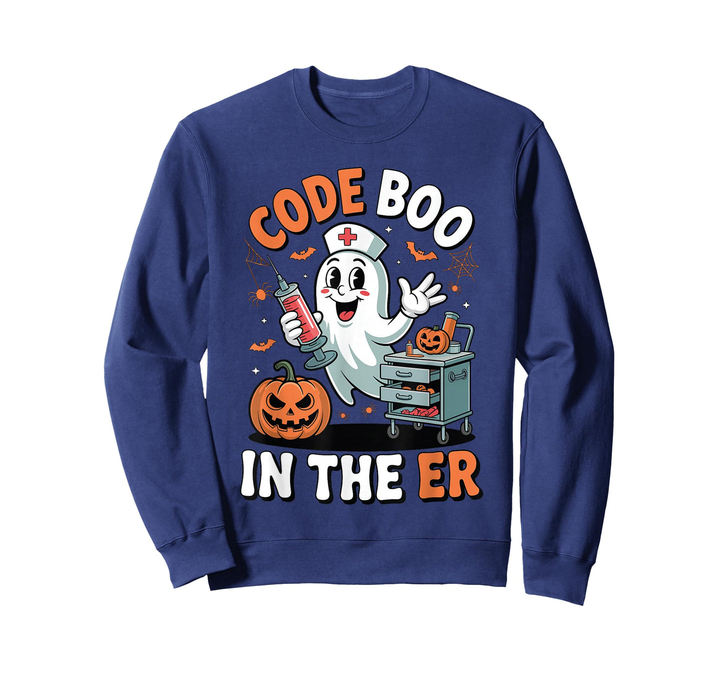 Code Boo in The ER Funny Medical Halloween ER Nurse T-Shirt