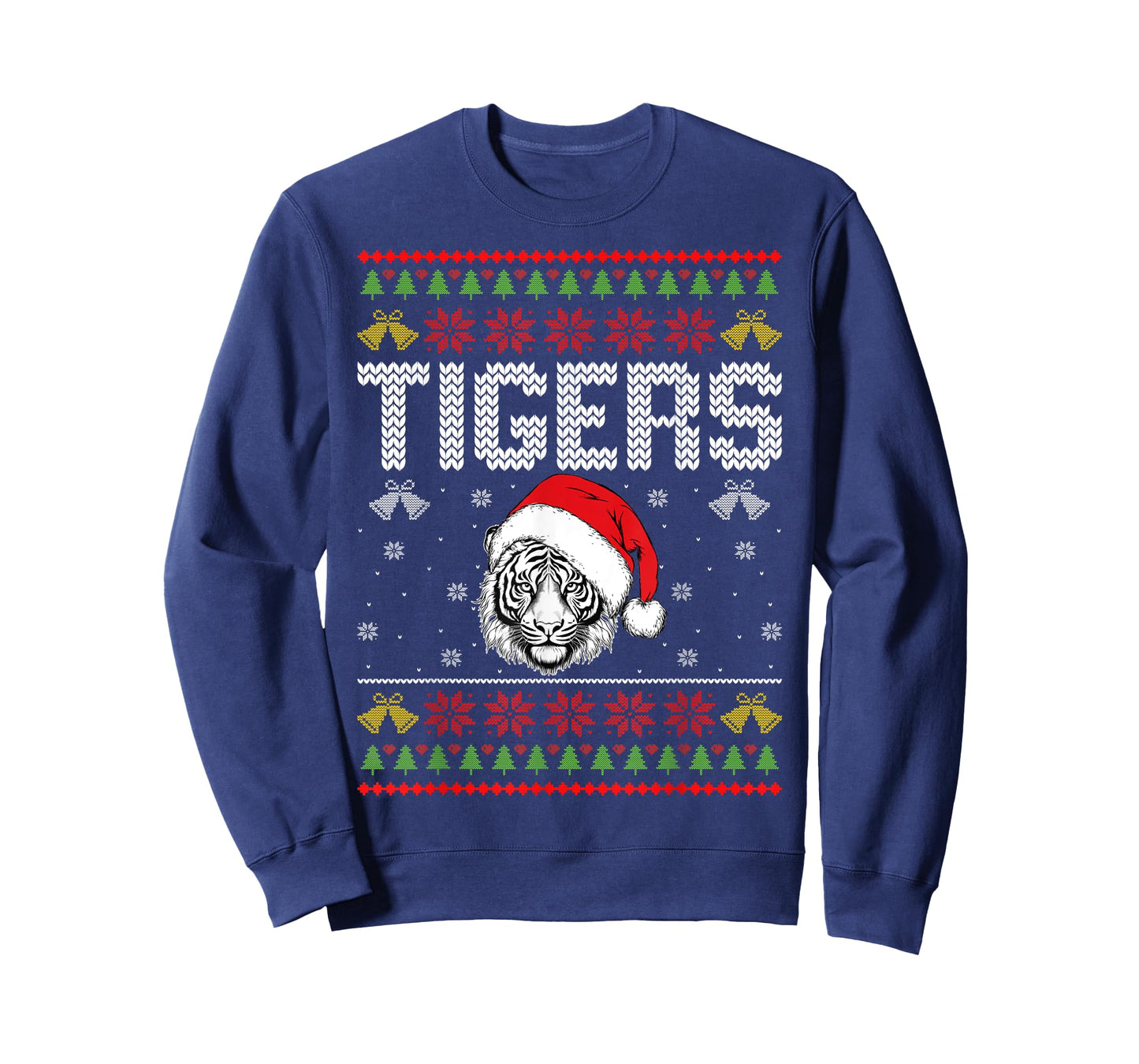 Tiger Wearing Santa Hat Xmas Party Ugly Christmas Tiger T-Shirt