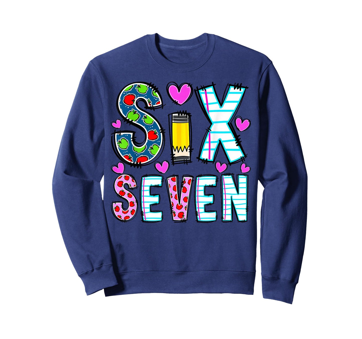 Funny Six Seven 6 7 Meme Teacher Design for Men Women Girls T-Shirt
