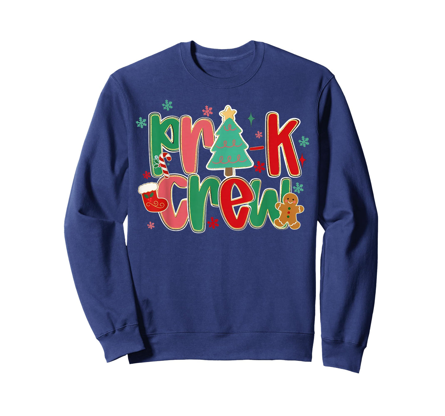 Pre-K Crew Christmas Teacher Preschool Team School Staff T-Shirt
