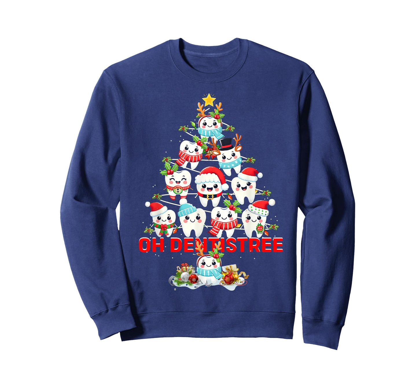 Oh Dentistree Dentist Dental Christmas Tree Tooth Doctor T-Shirt