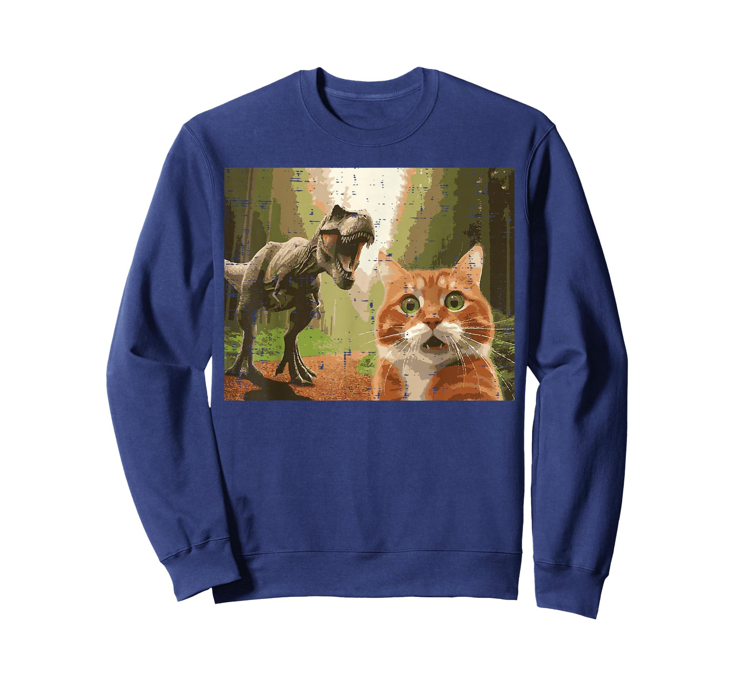 Cat Dinosaur Trex Selfie Funny Meme Humor Boys Girls Kids T-Shirt