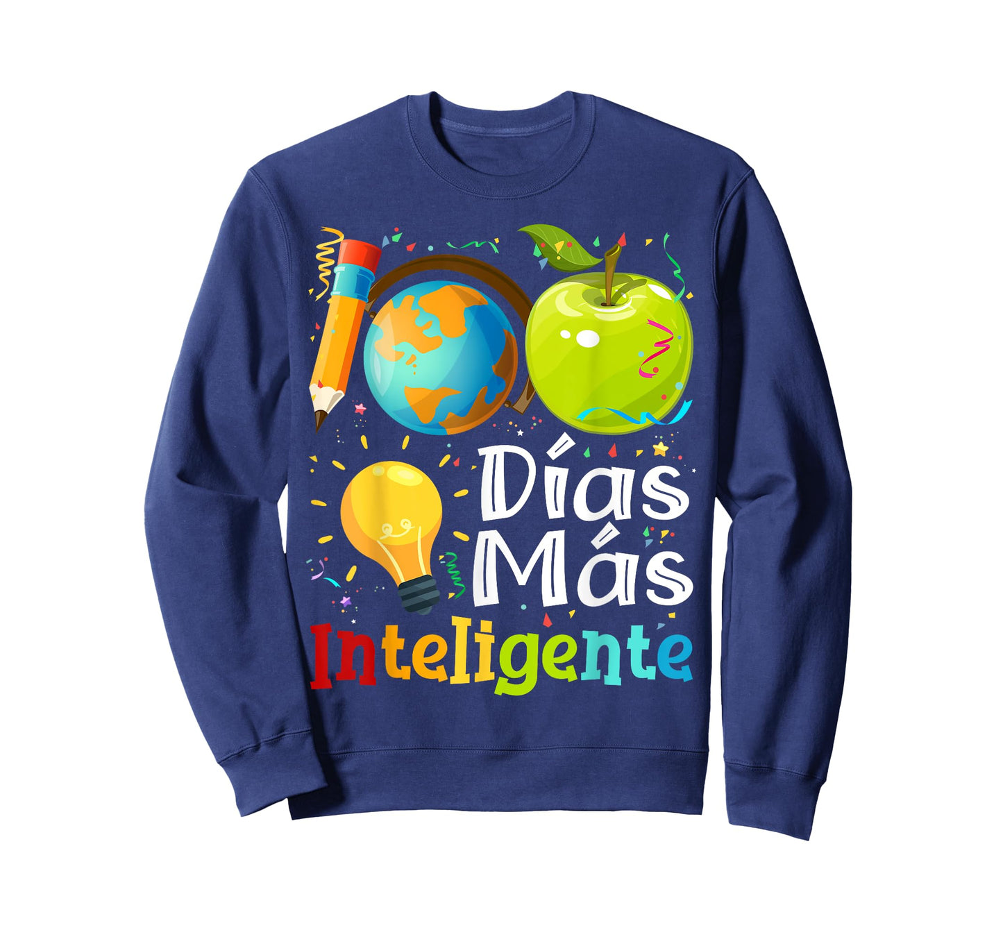 100 Dias mas inteligente Spanish Teacher 100th Day School T-Shirt for Men Women Kids