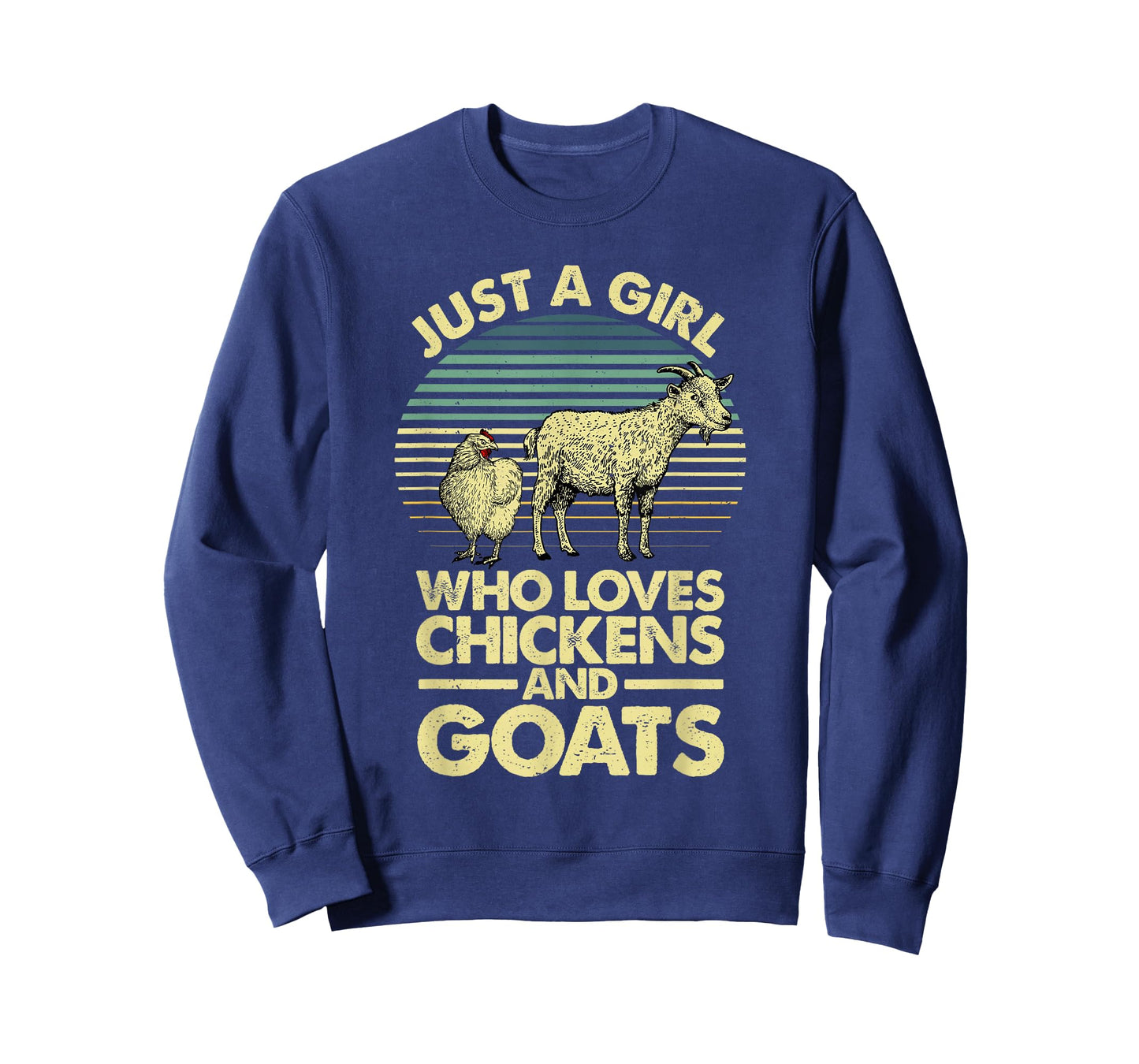 Cool Chicken Goat For Women Girls Chicken Farmer Goat Lovers T-Shirt