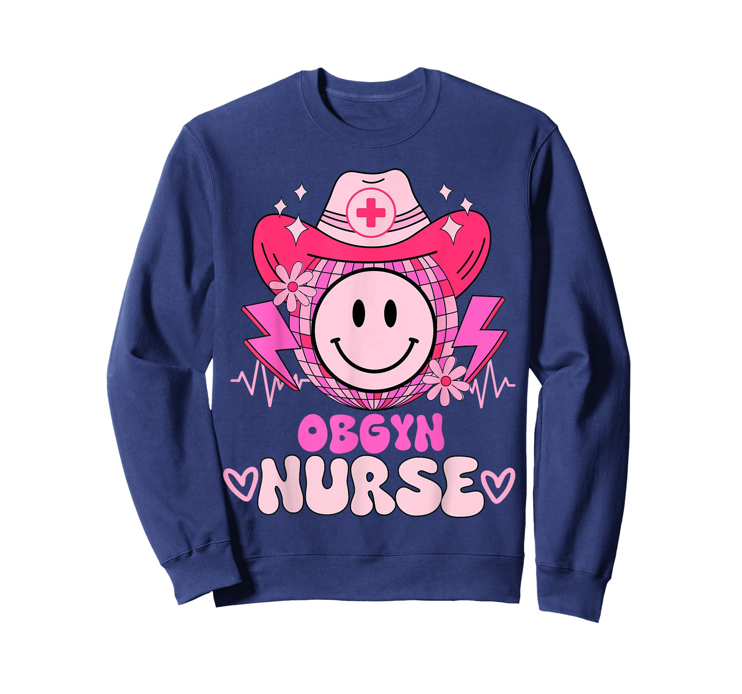 Cute medical retro stethoscope RN country OBGYN nurse T-Shirt