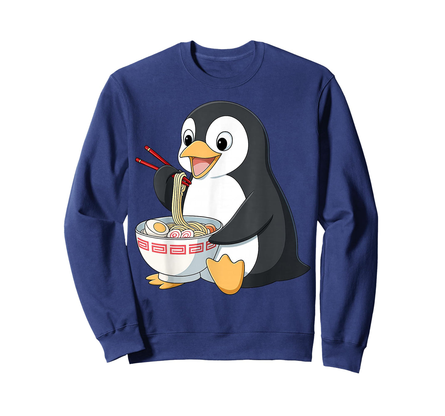 Anime Kawaii Penguin Eating Ramen Noodle Gifts Men Women Kid T-Shirt