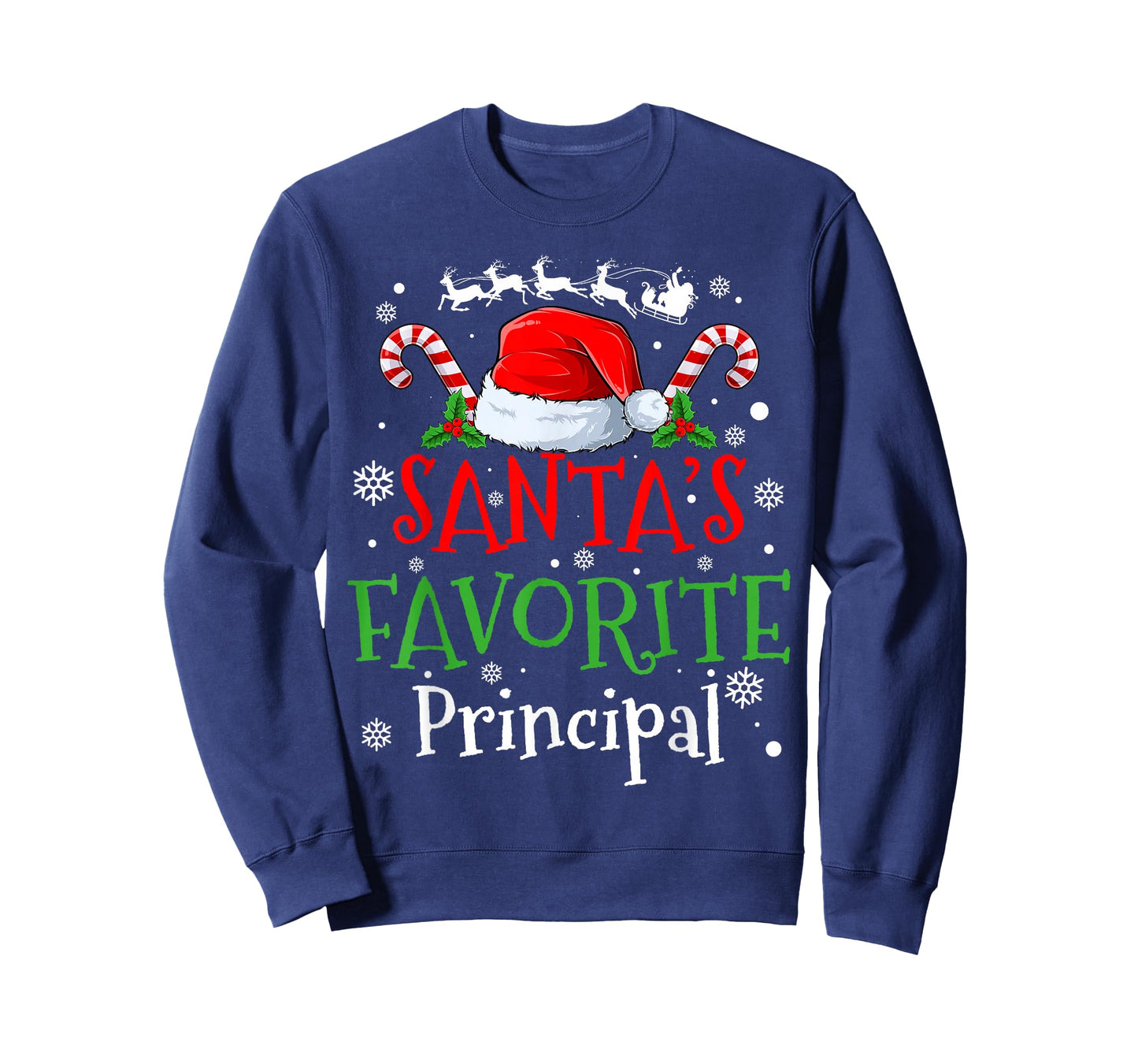 Santa's Favorite Principal Christmas Party T-Shirt