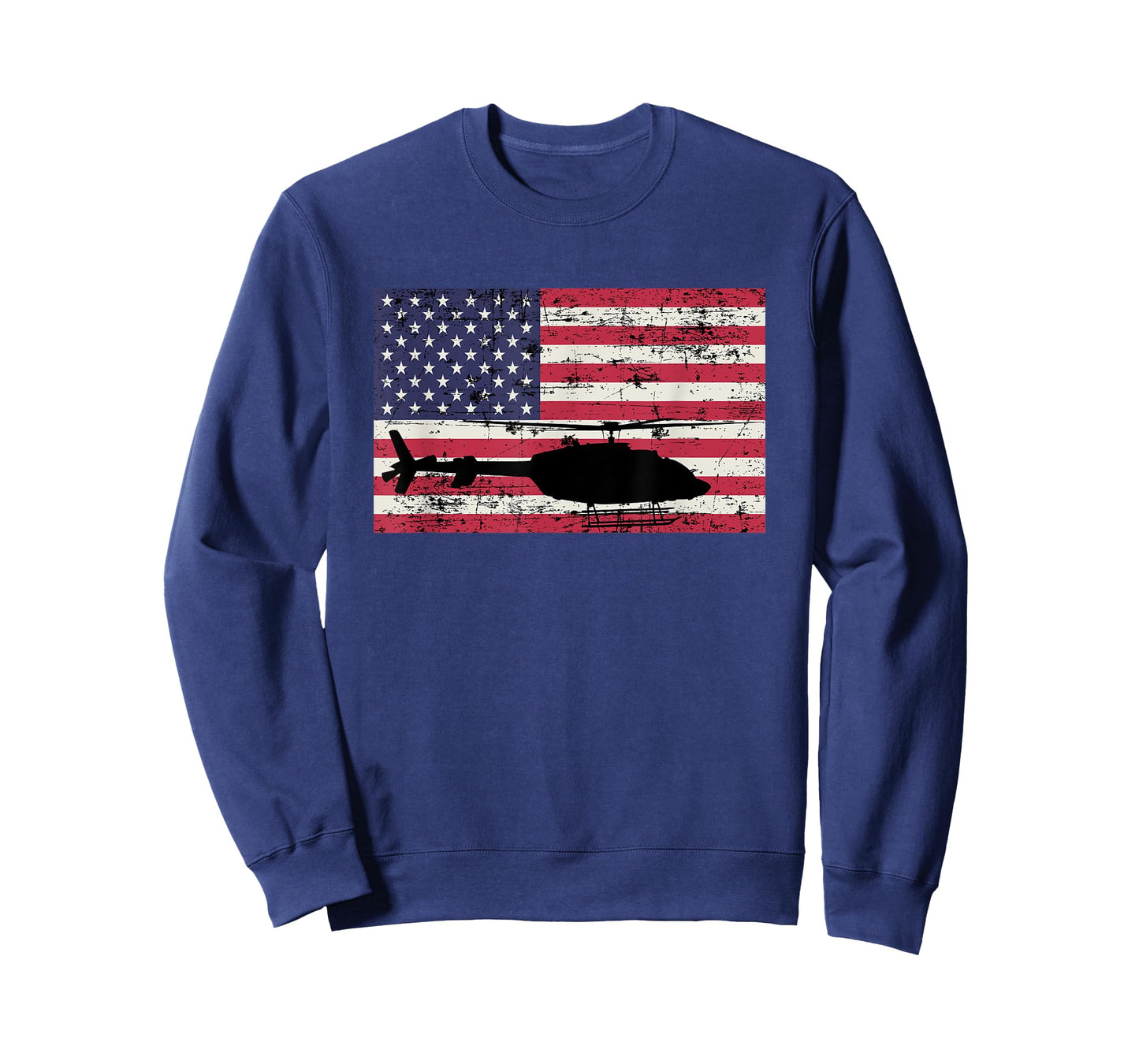 Patriotic Bell 407 helicopter American flag t-shirt T-Shirt