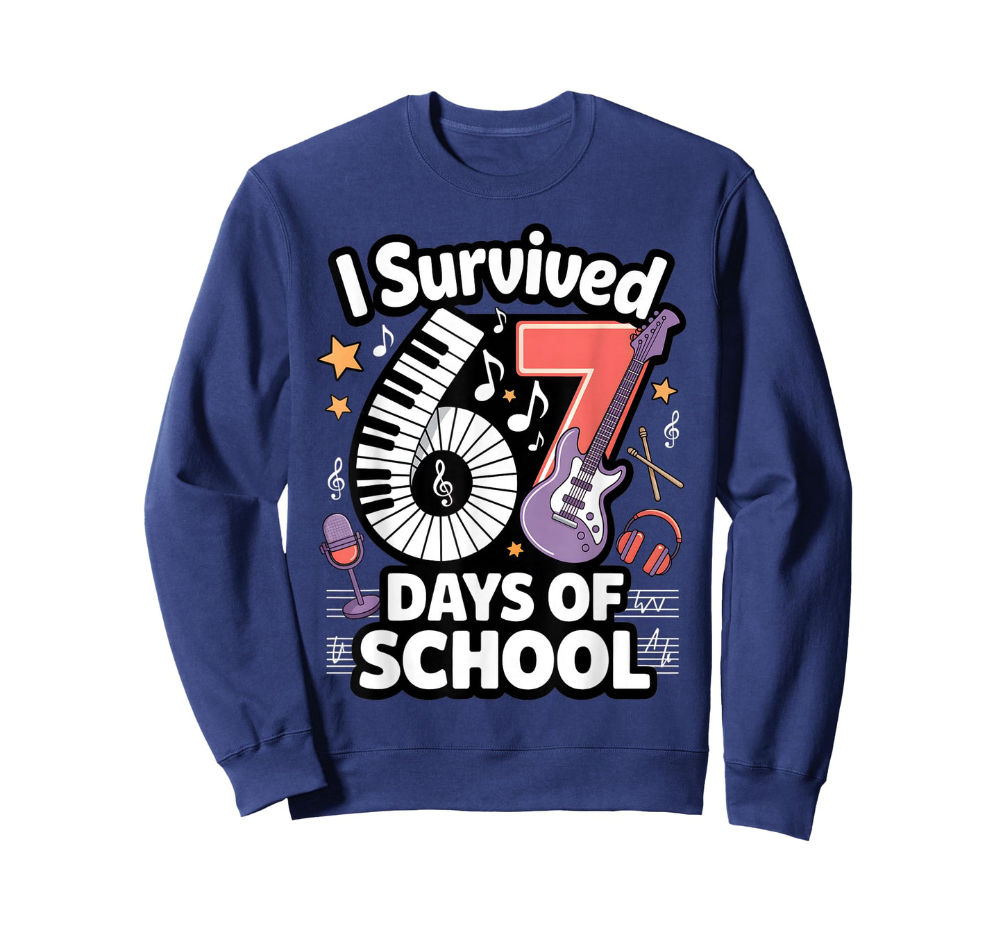 I Survived 67 Days of School - Teachers Students Music Class T-Shirt