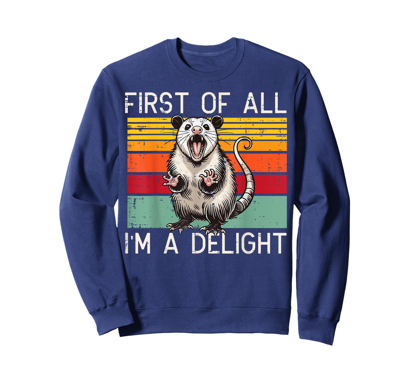 Possum Im A Delight Retro Opossum Trash Cat Kids Men Women T-Shirt