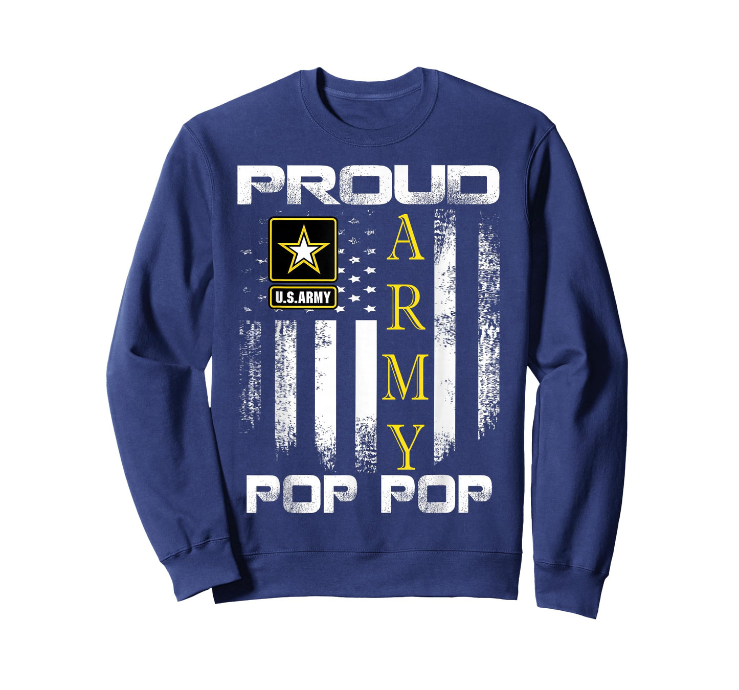 Vintage Proud Army Pop Pop With American Flag Gift T-Shirt